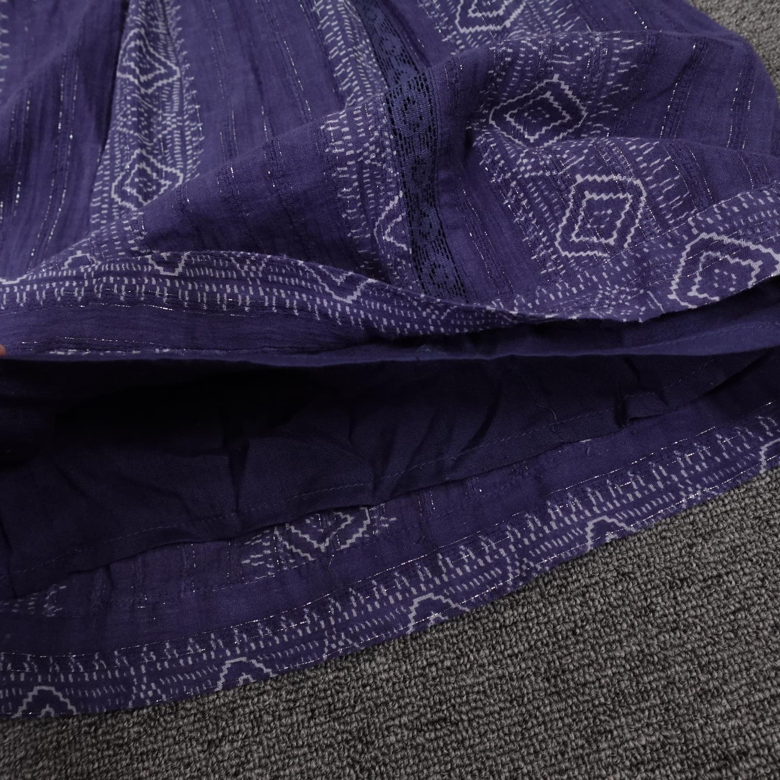 Letarte Dress Womens Medium Purple Embroidered Sleeveless Boho Beach Festival - Thumbnail 7