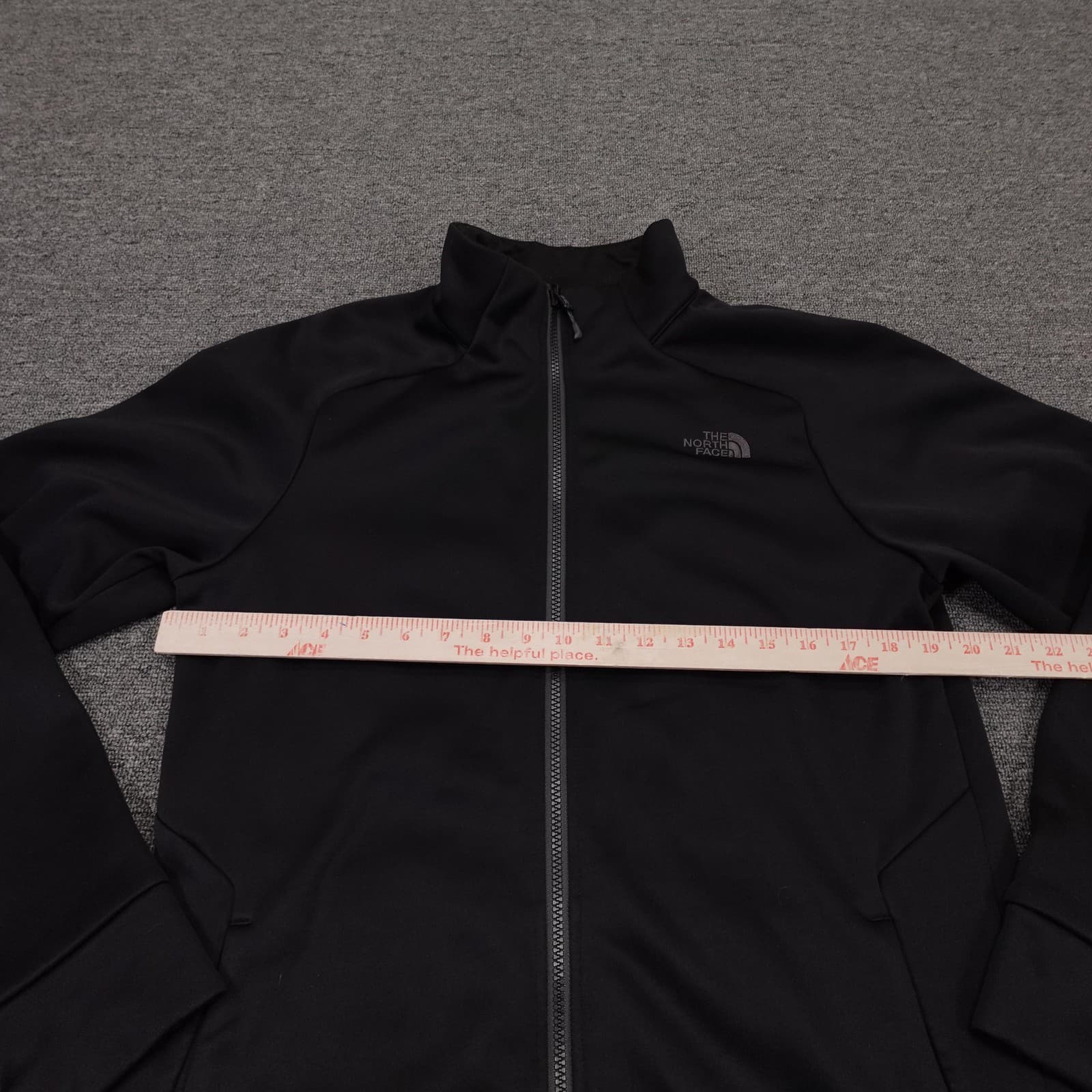 The North Face Jacket Mens Small Black Softshell Full Zip Pockets Windbreaker - Thumbnail 3