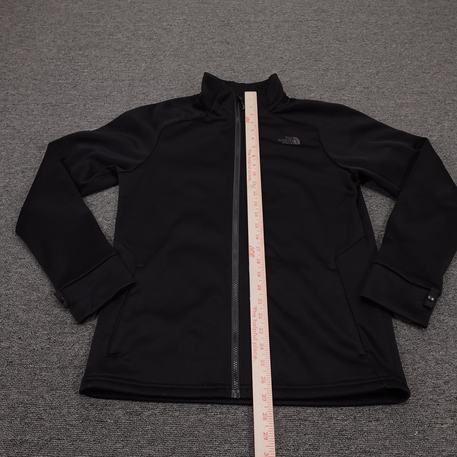The North Face Jacket Mens Small Black Softshell Full Zip Pockets Windbreaker - Thumbnail 4