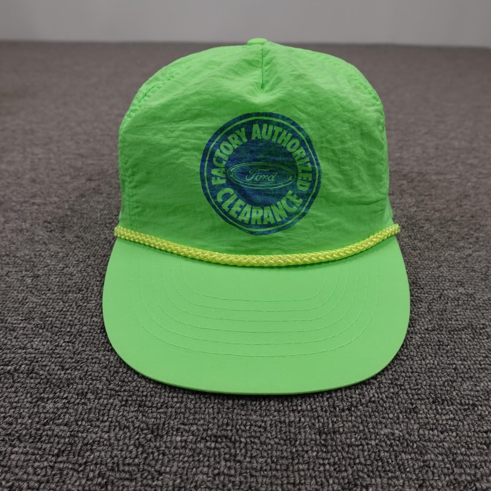 Vintage Ford Factory Clearance Otto Hat Cap Snap Back Mens One Size Green 80s