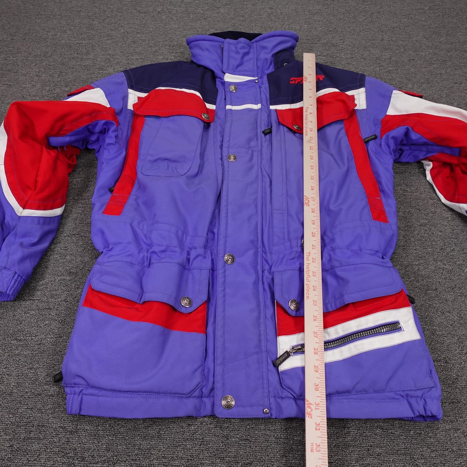 Vintage Spyder Jacket Mens Large Multicolor Colorblock Ski Thinsulate 90s - Thumbnail 5