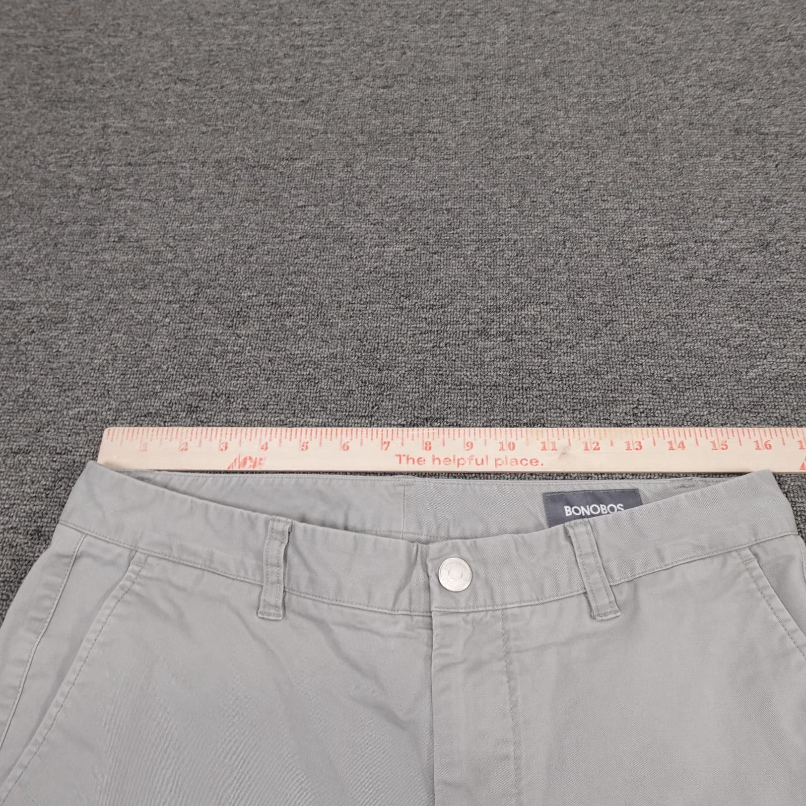 Bonobos Chino Pants Mens 32x29 Gray Slim Fit Flat Front Casual Workwear - Thumbnail 5
