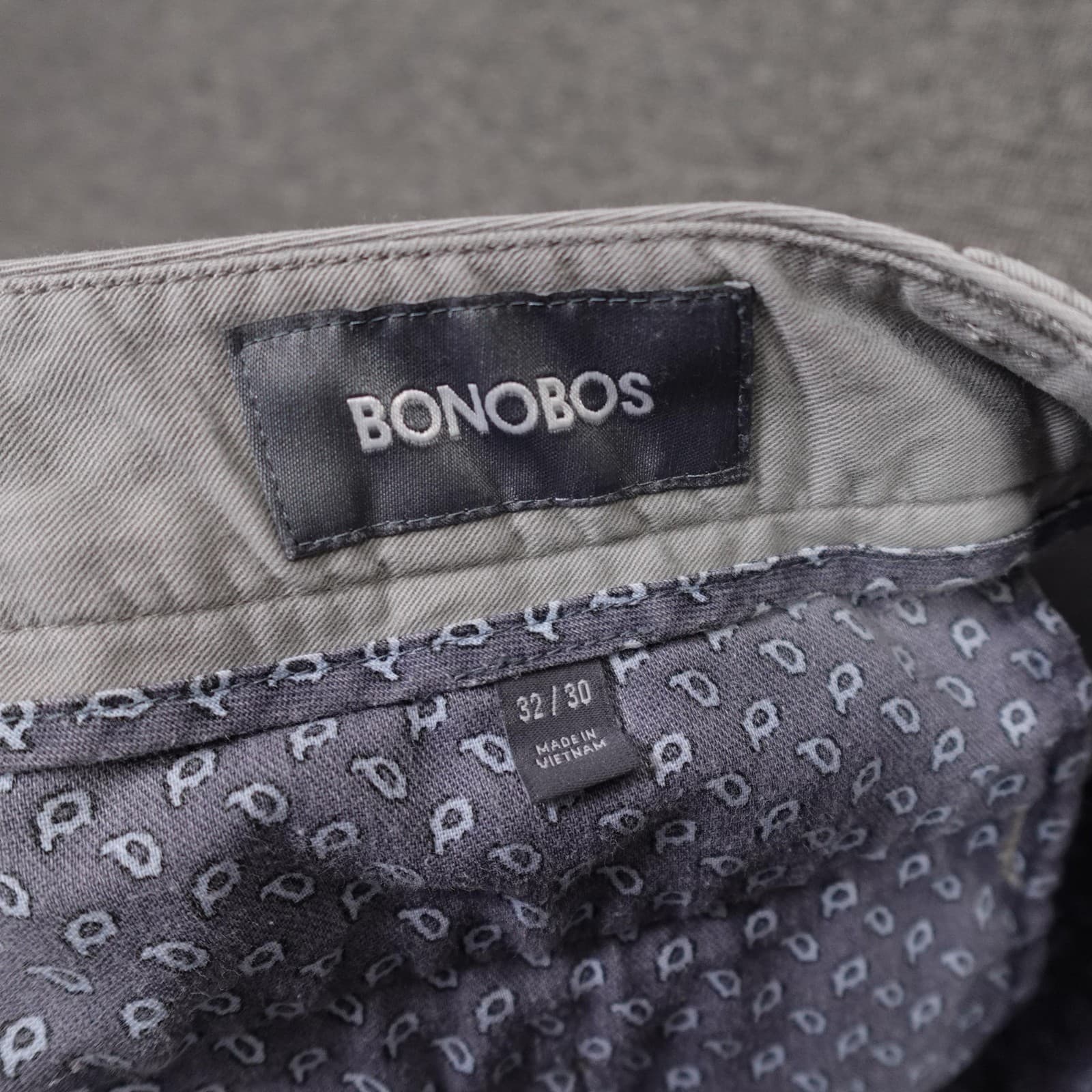 Bonobos Chino Pants Mens 32x29 Gray Slim Fit Flat Front Casual Workwear - Thumbnail 3