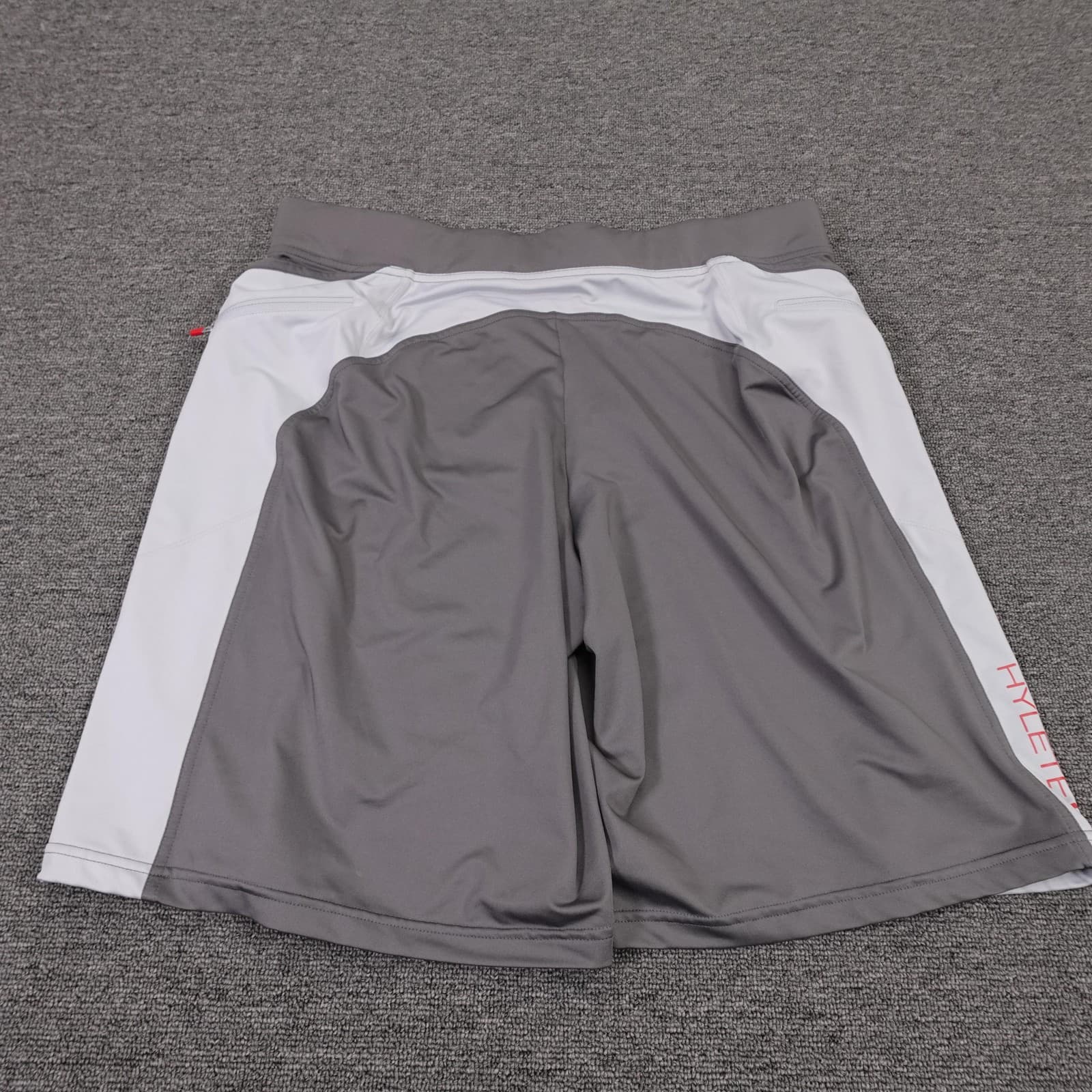 HYLETE Shorts Mens Large Gray White Colorblock 9 Inseam Athletic Training Gym - Thumbnail 4