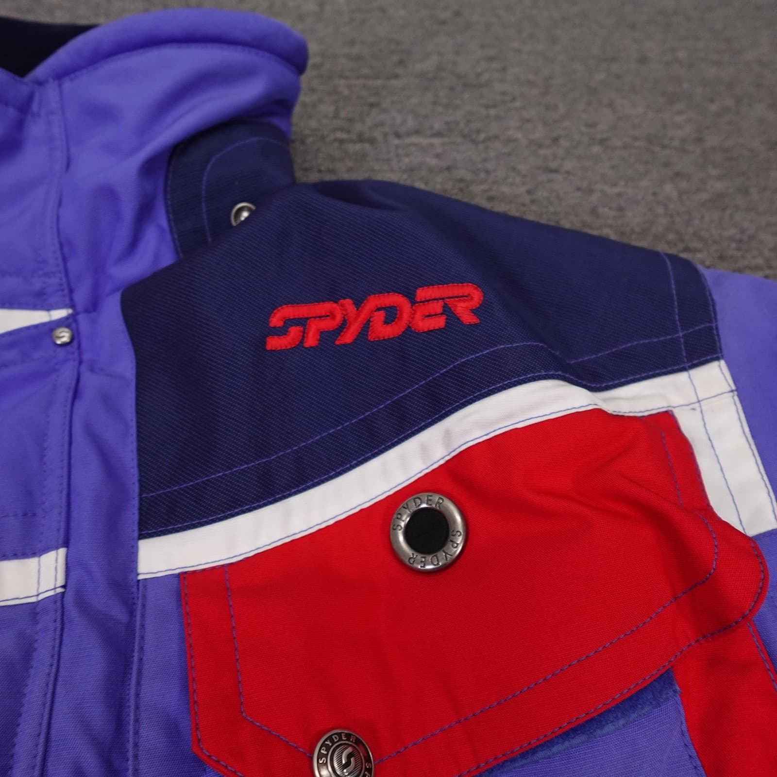 Vintage Spyder Jacket Mens Large Multicolor Colorblock Ski Thinsulate 90s - Thumbnail 3