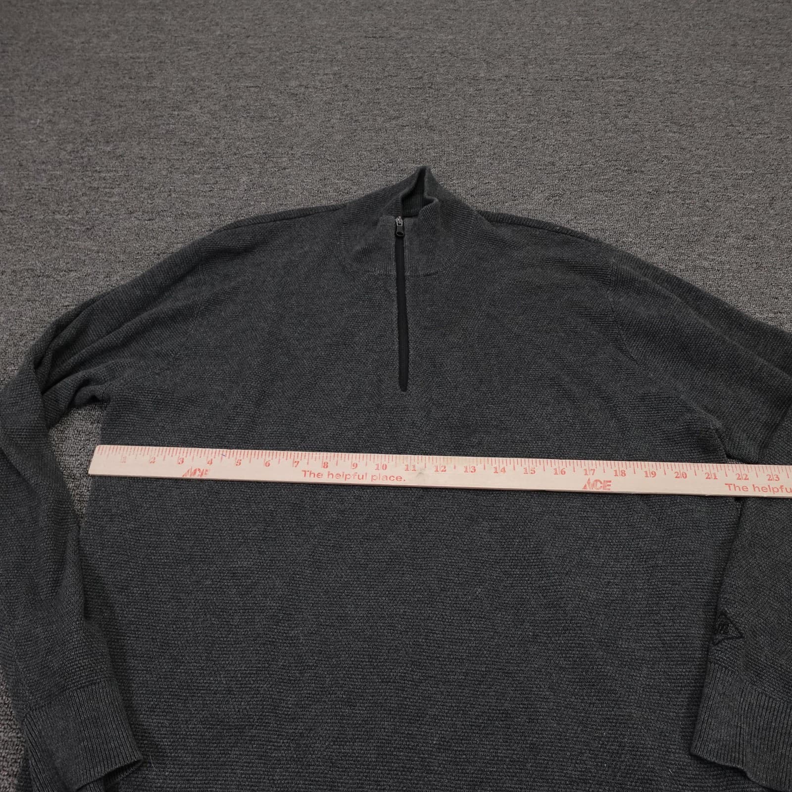 Bonobos Maide Sweater Mens Large Gray 1/4 Zip Mock Neck Knit Pullover Golf - Thumbnail 2