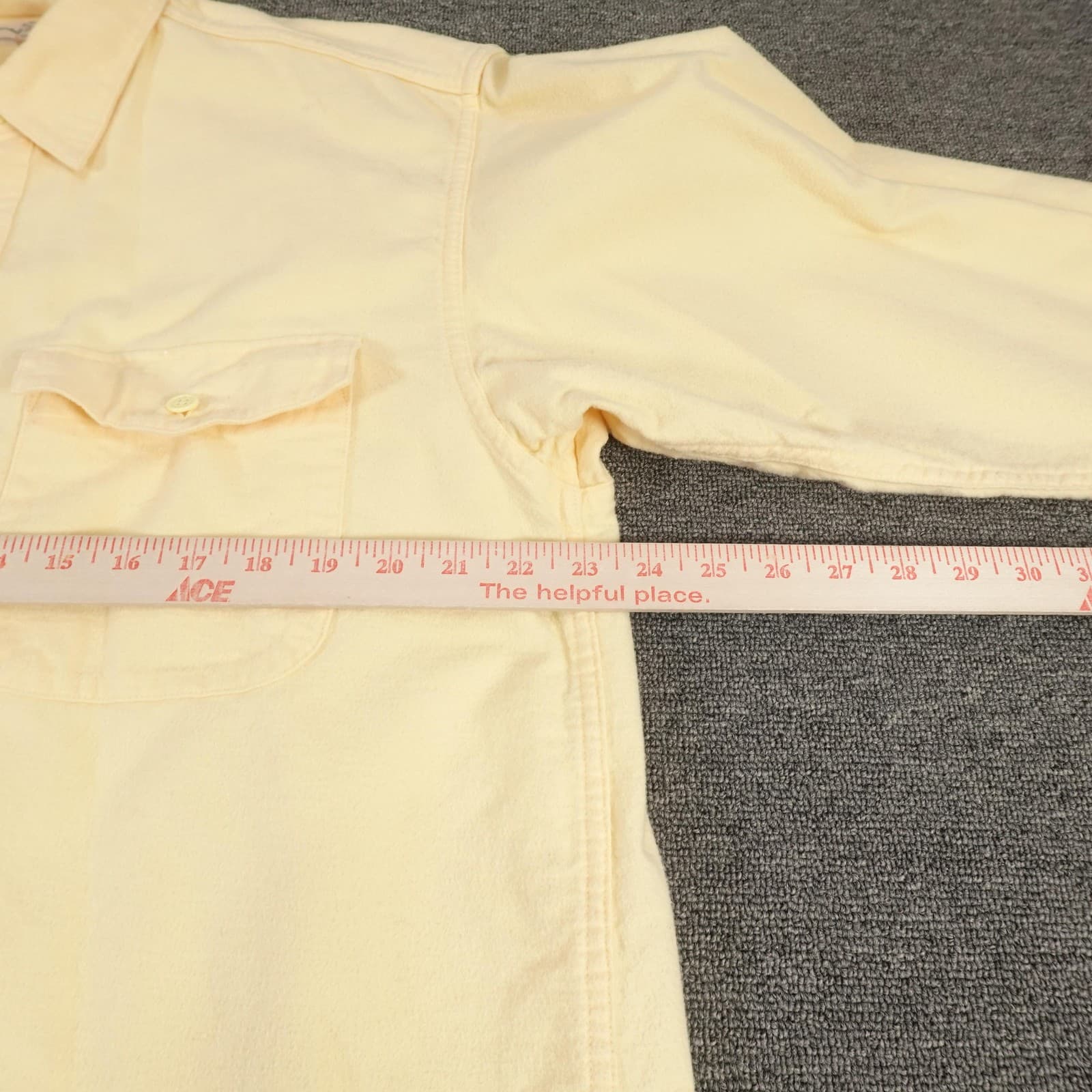 Vintage Edwin Shirt Mens Medium Yellow Flannel Button Front Made In Japan 80s - Thumbnail 4