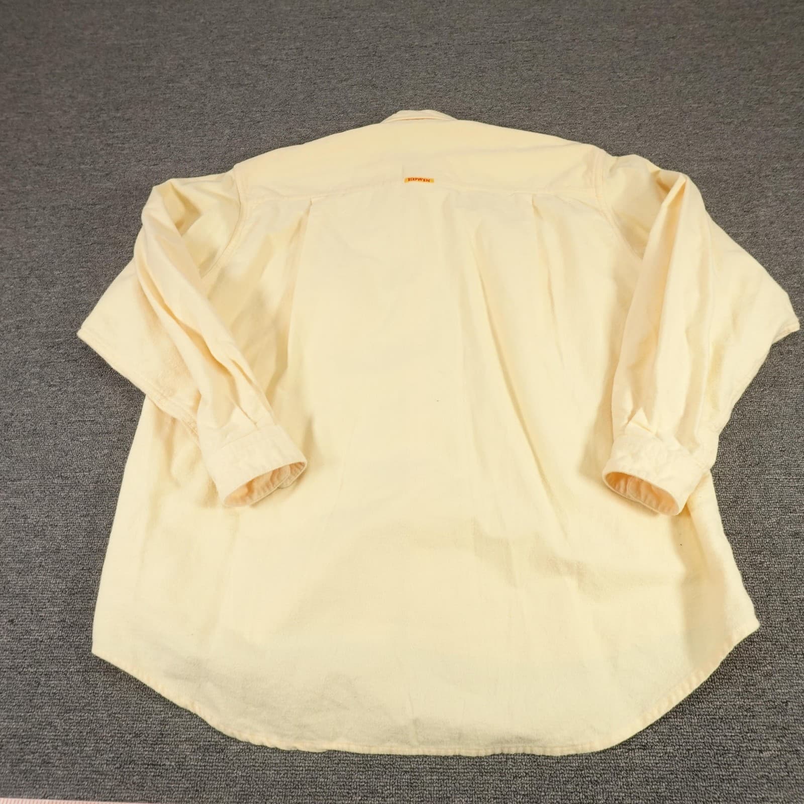 Vintage Edwin Shirt Mens Medium Yellow Flannel Button Front Made In Japan 80s - Thumbnail 11