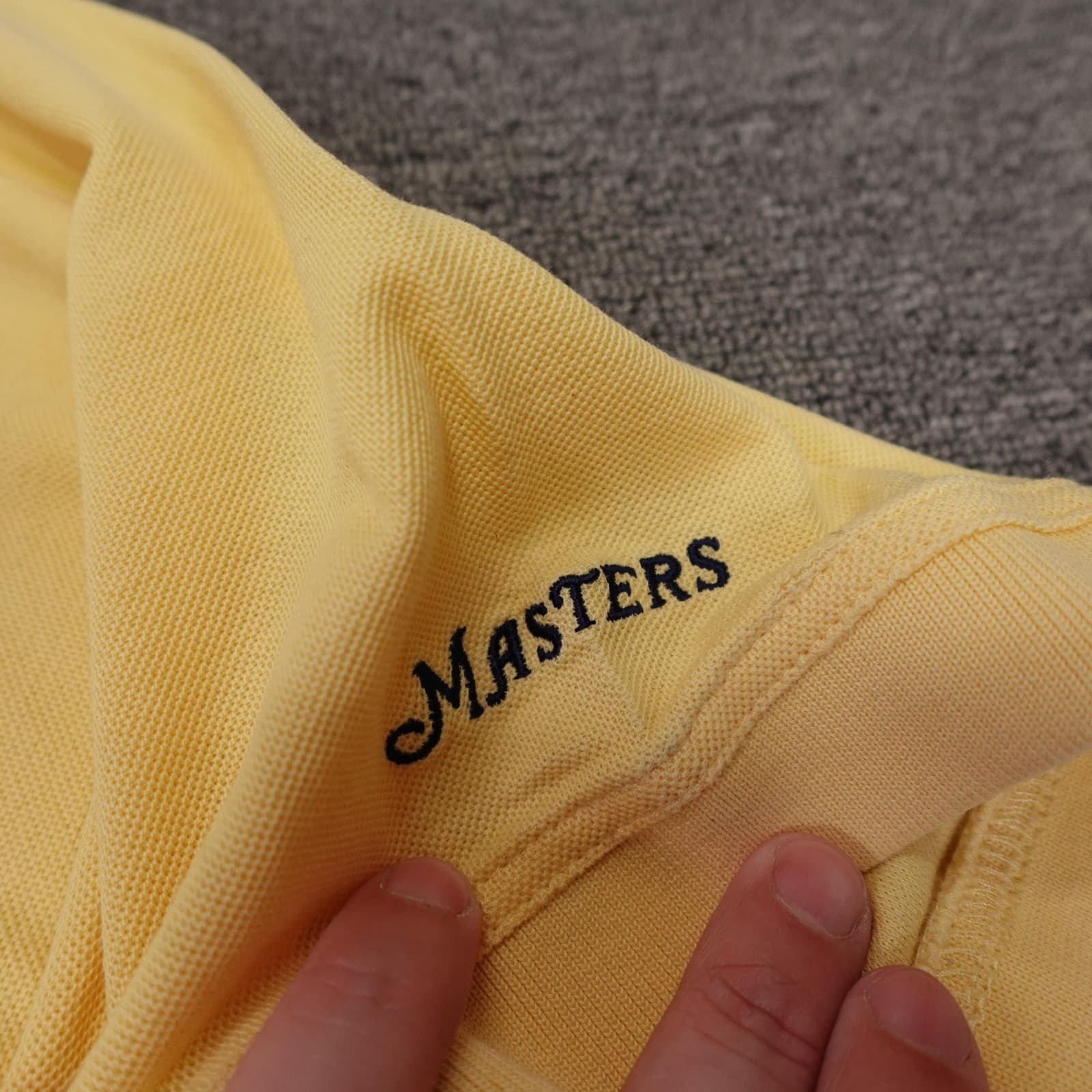 Vintage Masters Collection Polo Shirt Mens Large Yellow Pima Cotton Golf 90s - Thumbnail 5
