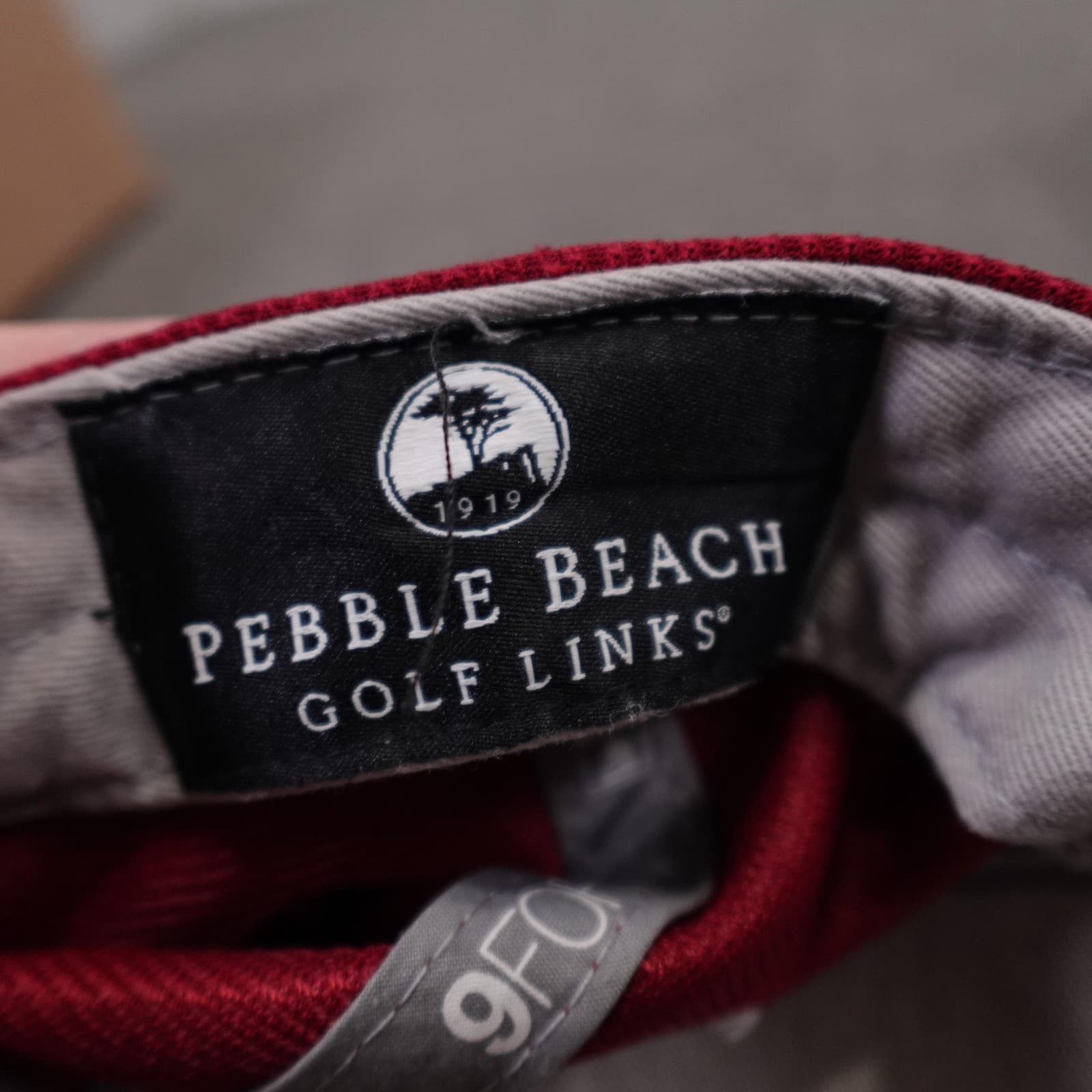 Pebble Beach Golf Links Hat Cap Strap Back Mens One Size Red Golf New Era - Thumbnail 9