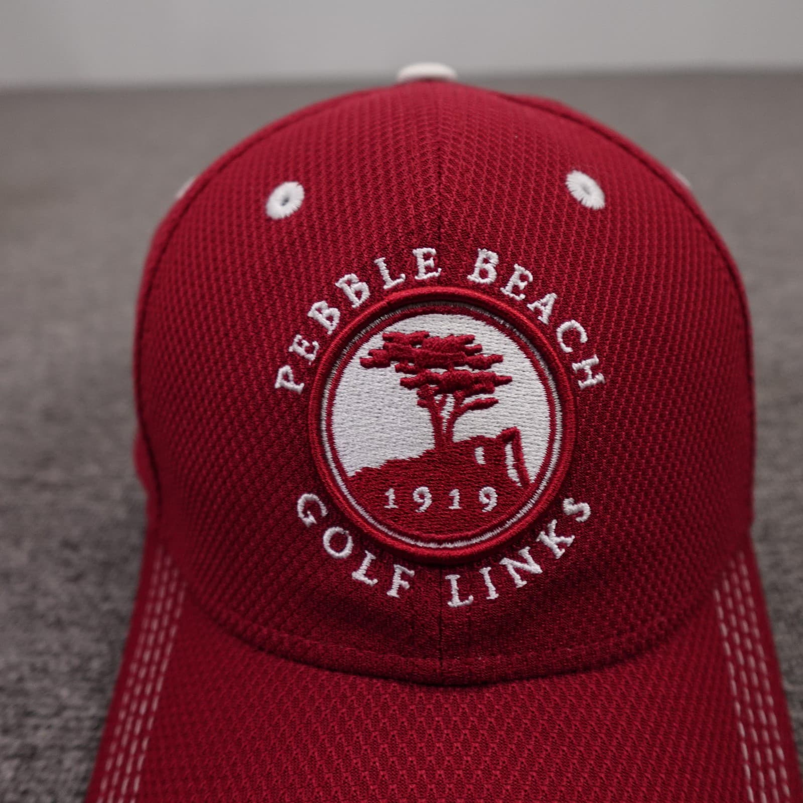 Pebble Beach Golf Links Hat Cap Strap Back Mens One Size Red Golf New Era - Thumbnail 2