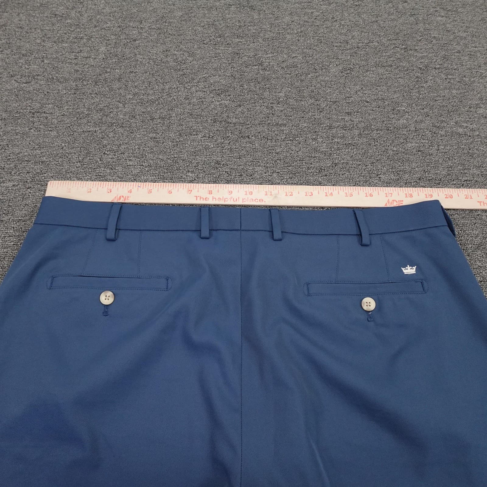 Peter Millar Shorts Mens 38 Blue Crown Sport Chino Golf 10 Inseam Polyester - Thumbnail 5