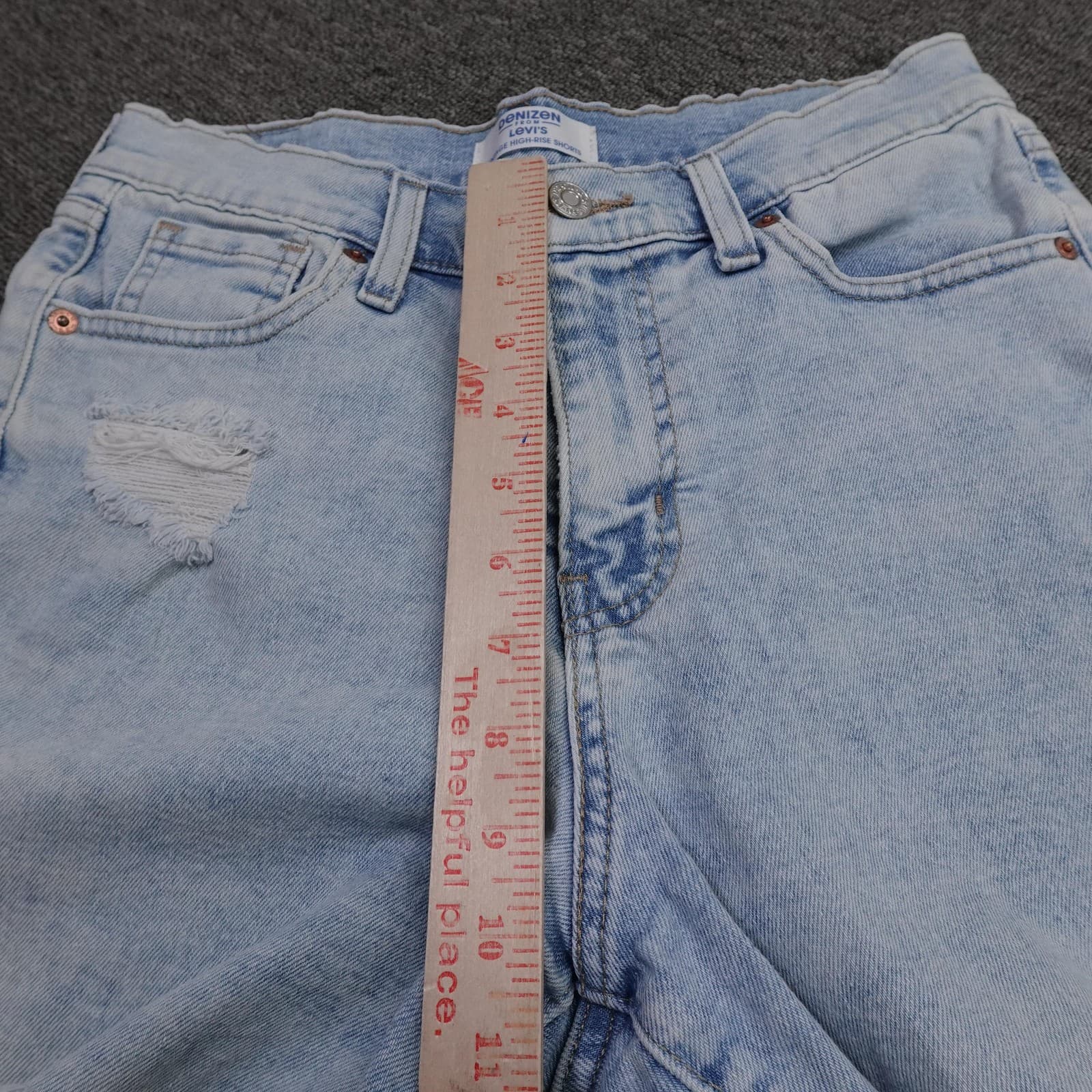 Denizen From Levi's Shorts Womens 2 26 Blue Vintage High Rise Cutoff Raw Hem - Thumbnail 7