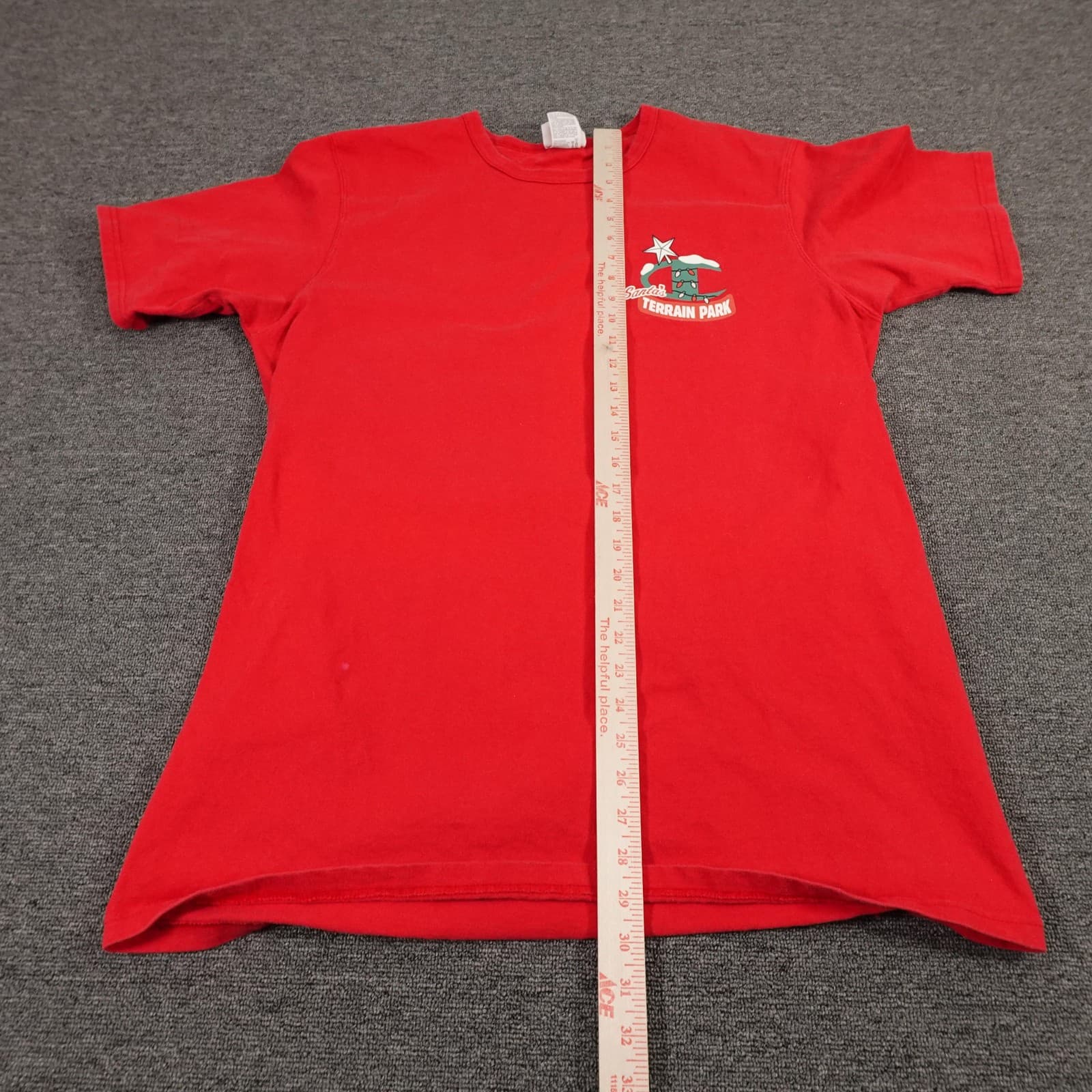 Champion Shirt Mens XL Red Santa Terrain Park Sleighin It Christmas Graphic Tee - Thumbnail 7