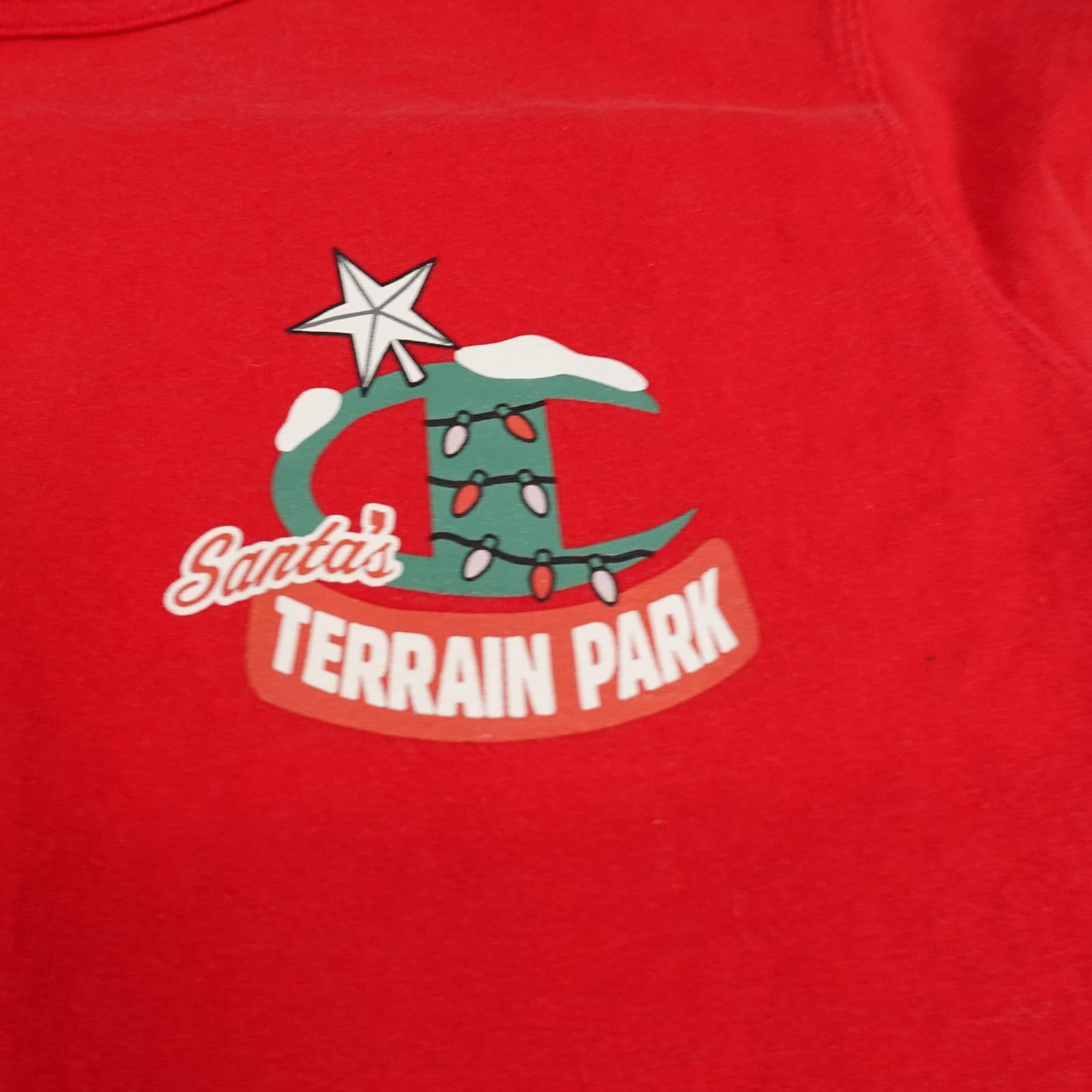 Champion Shirt Mens XL Red Santa Terrain Park Sleighin It Christmas Graphic Tee - Thumbnail 3