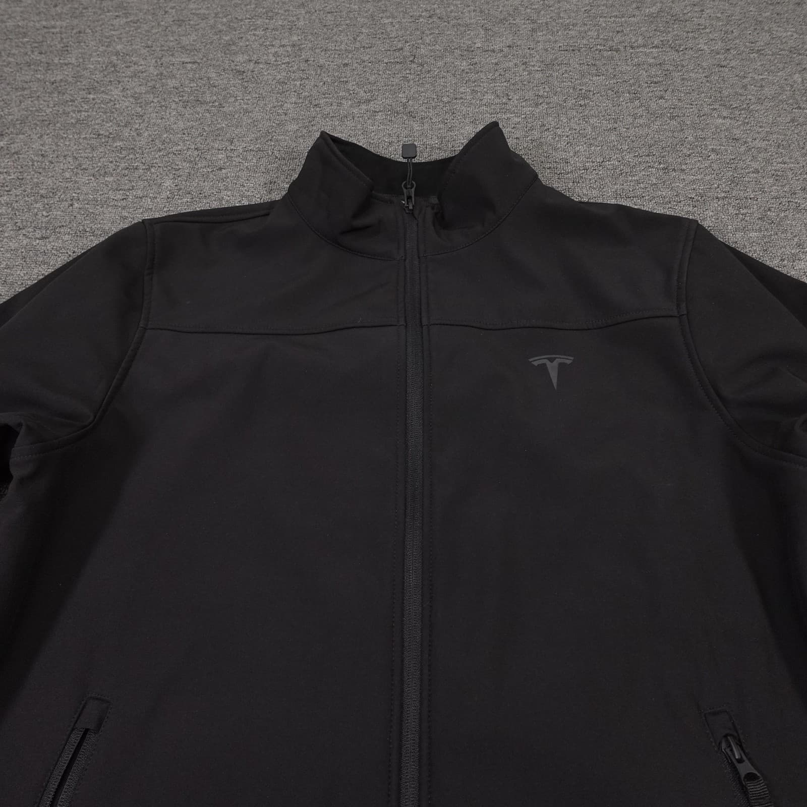 Tesla Jacket Womens XL Black Softshell Full Zip Fleece Lined Logo Coat Casual - Thumbnail 2