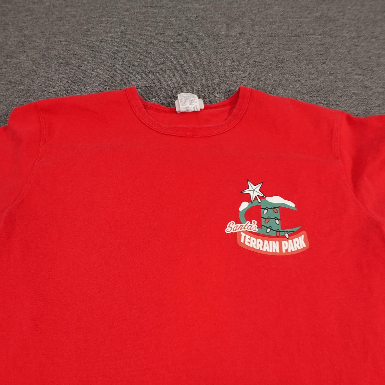 Champion Shirt Mens XL Red Santa Terrain Park Sleighin It Christmas Graphic Tee - Thumbnail 2