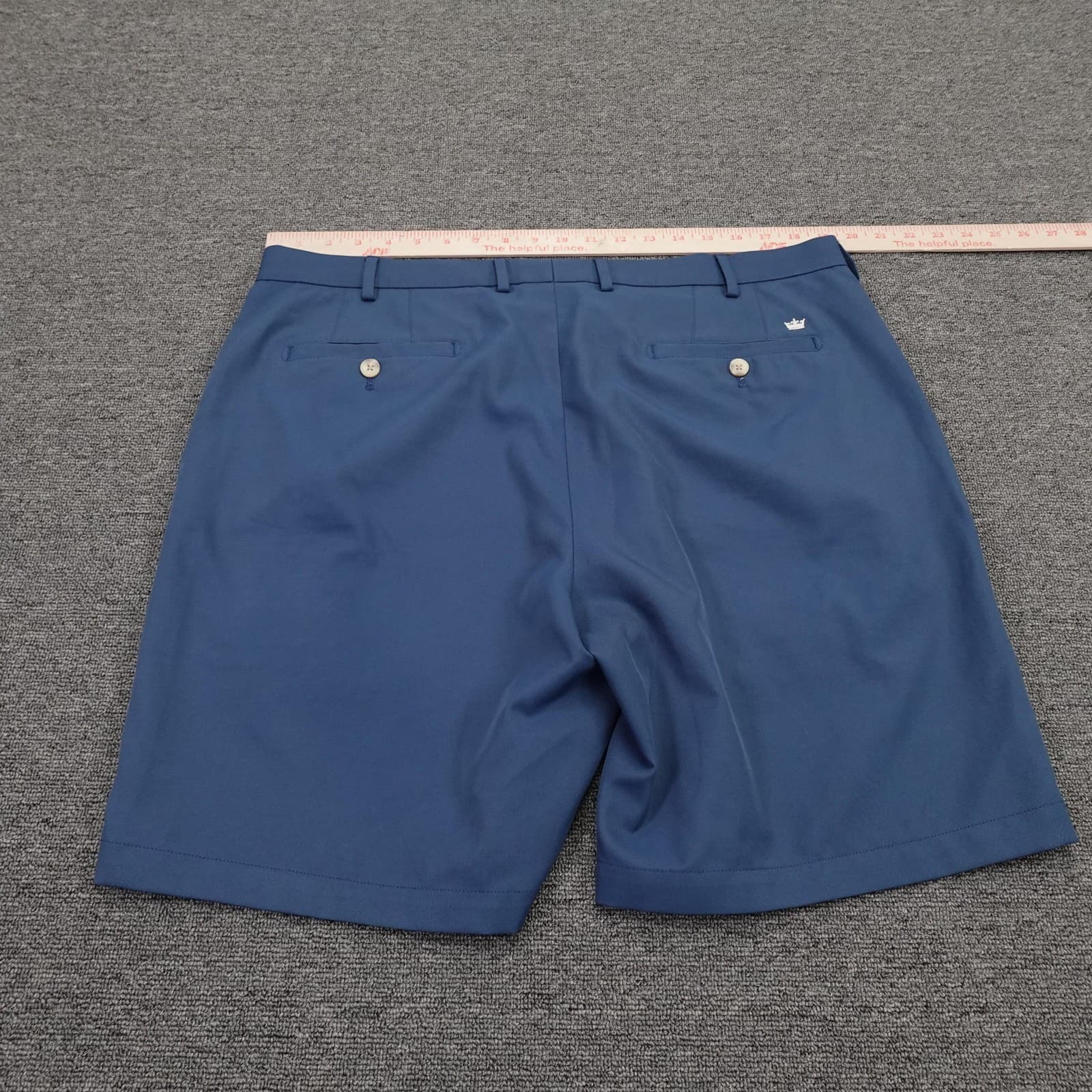 Peter Millar Shorts Mens 38 Blue Crown Sport Chino Golf 10 Inseam Polyester - Thumbnail 6