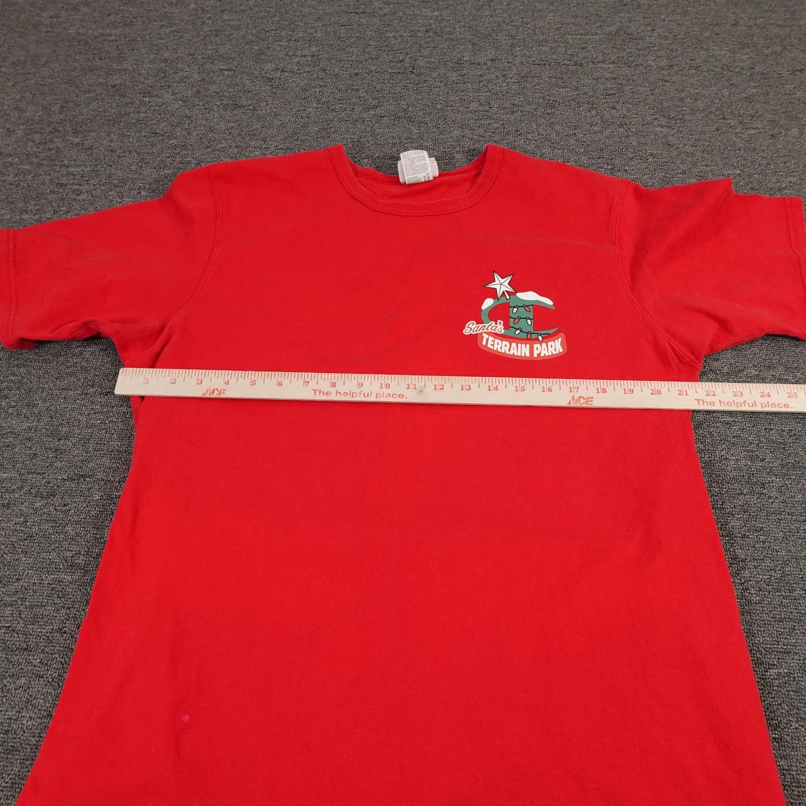 Champion Shirt Mens XL Red Santa Terrain Park Sleighin It Christmas Graphic Tee - Thumbnail 5