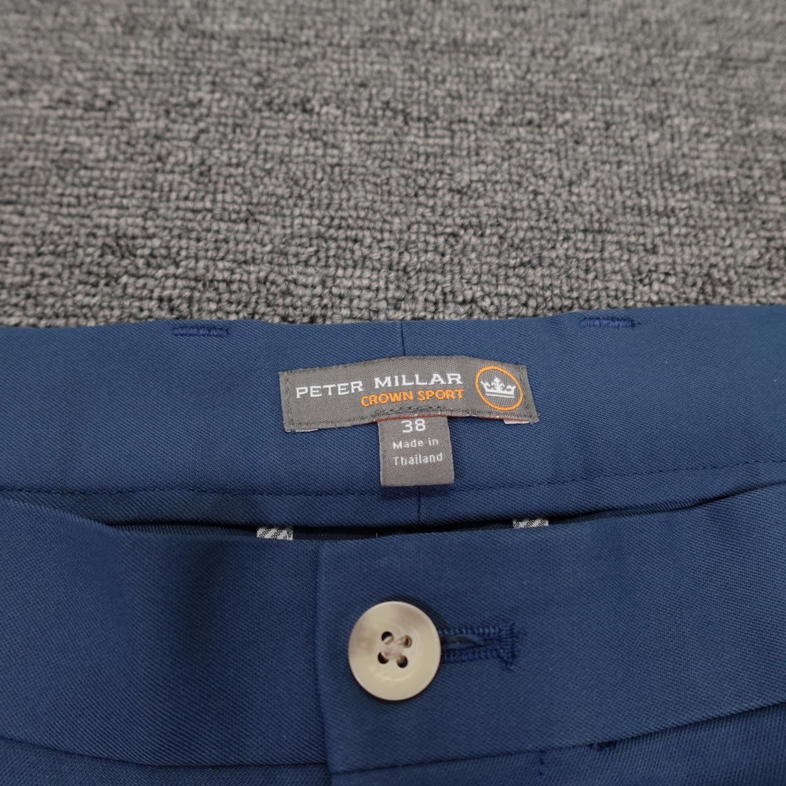 Peter Millar Shorts Mens 38 Blue Crown Sport Chino Golf 10 Inseam Polyester - Thumbnail 4