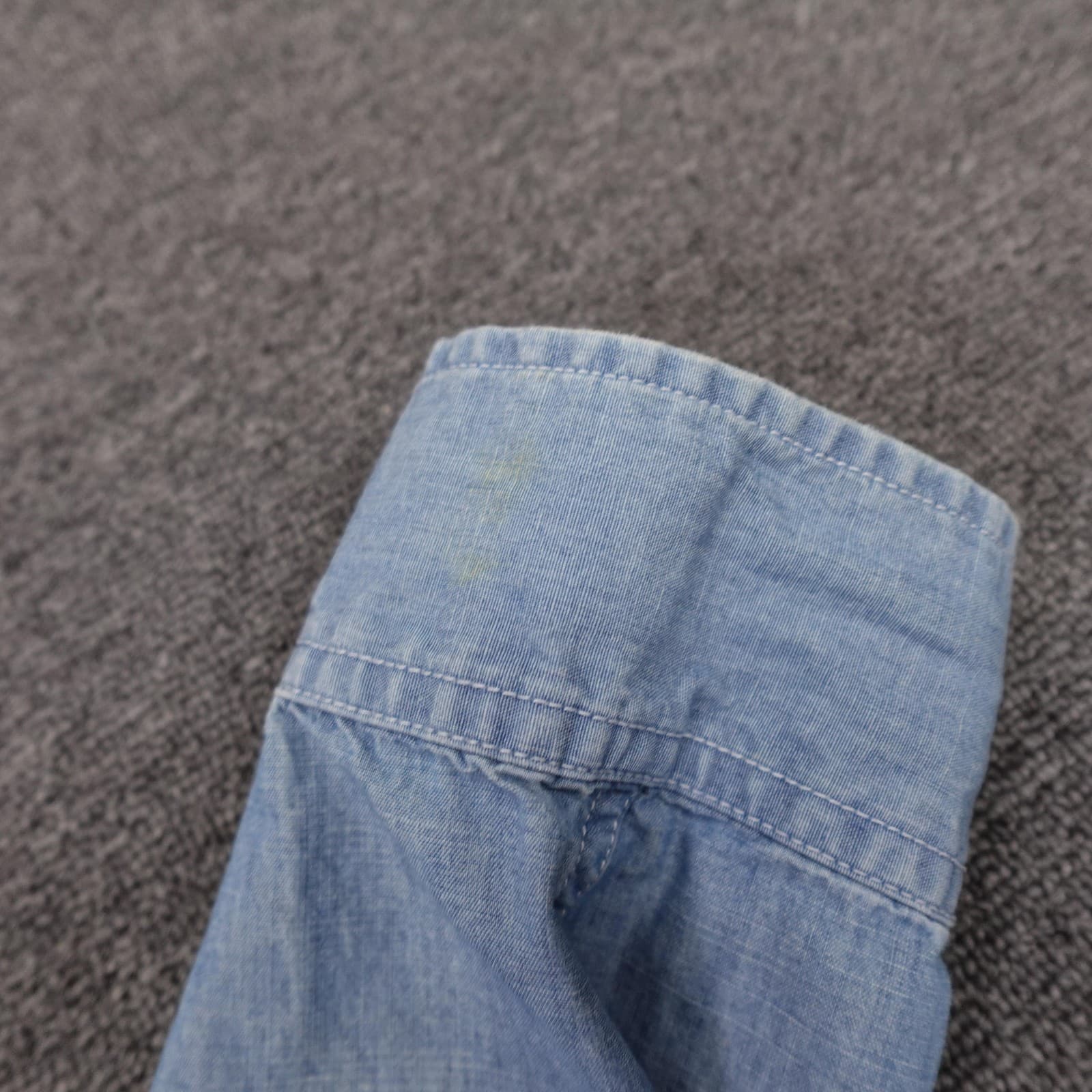American Eagle Outfitters Shirt Mens 2XL Blue Chambray Long Sleeve Button Up - Thumbnail 8