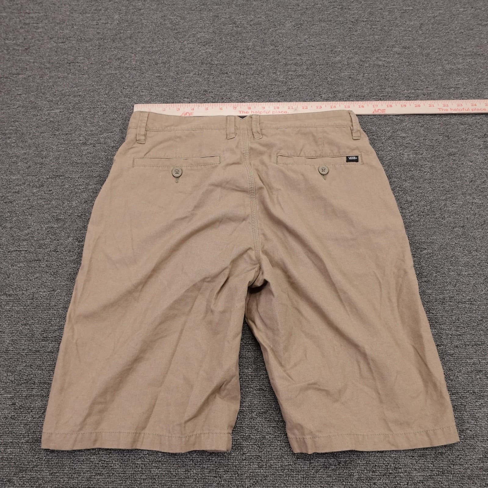 Vans Shorts Mens 30 Beige Chino Canvas 11 Inseam Skate Casual Summer Streetwear - Thumbnail 5