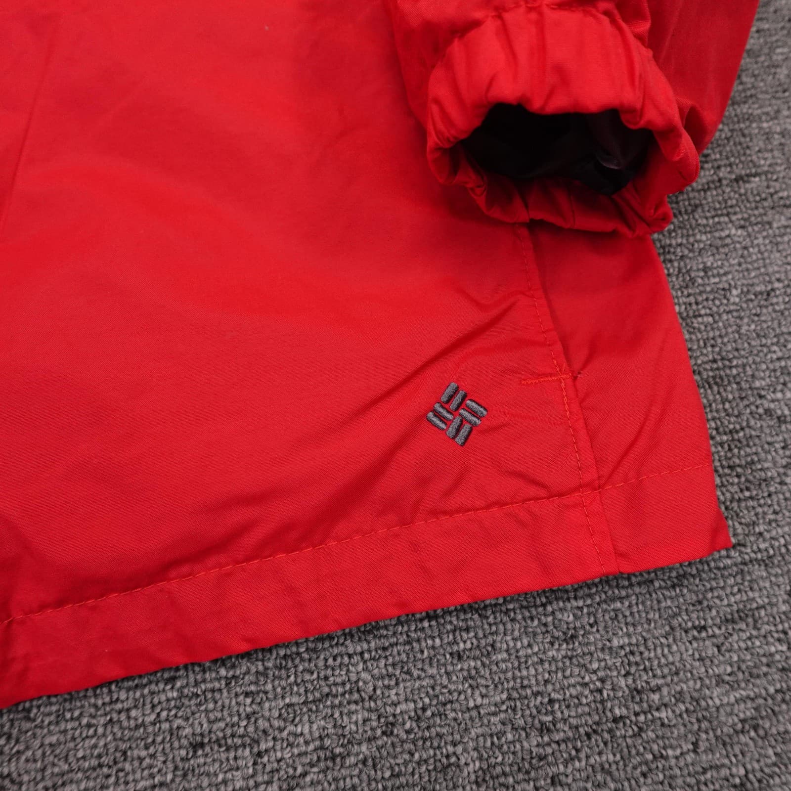 Columbia Jacket Boys 14-16 Red Hooded Lightweight Hiking Windbreaker Colorblock - Thumbnail 2