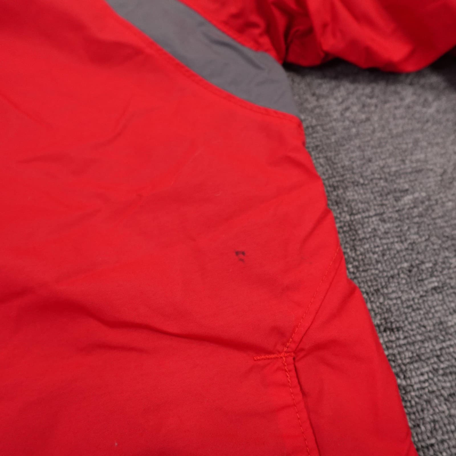 Columbia Jacket Boys 14-16 Red Hooded Lightweight Hiking Windbreaker Colorblock - Thumbnail 5