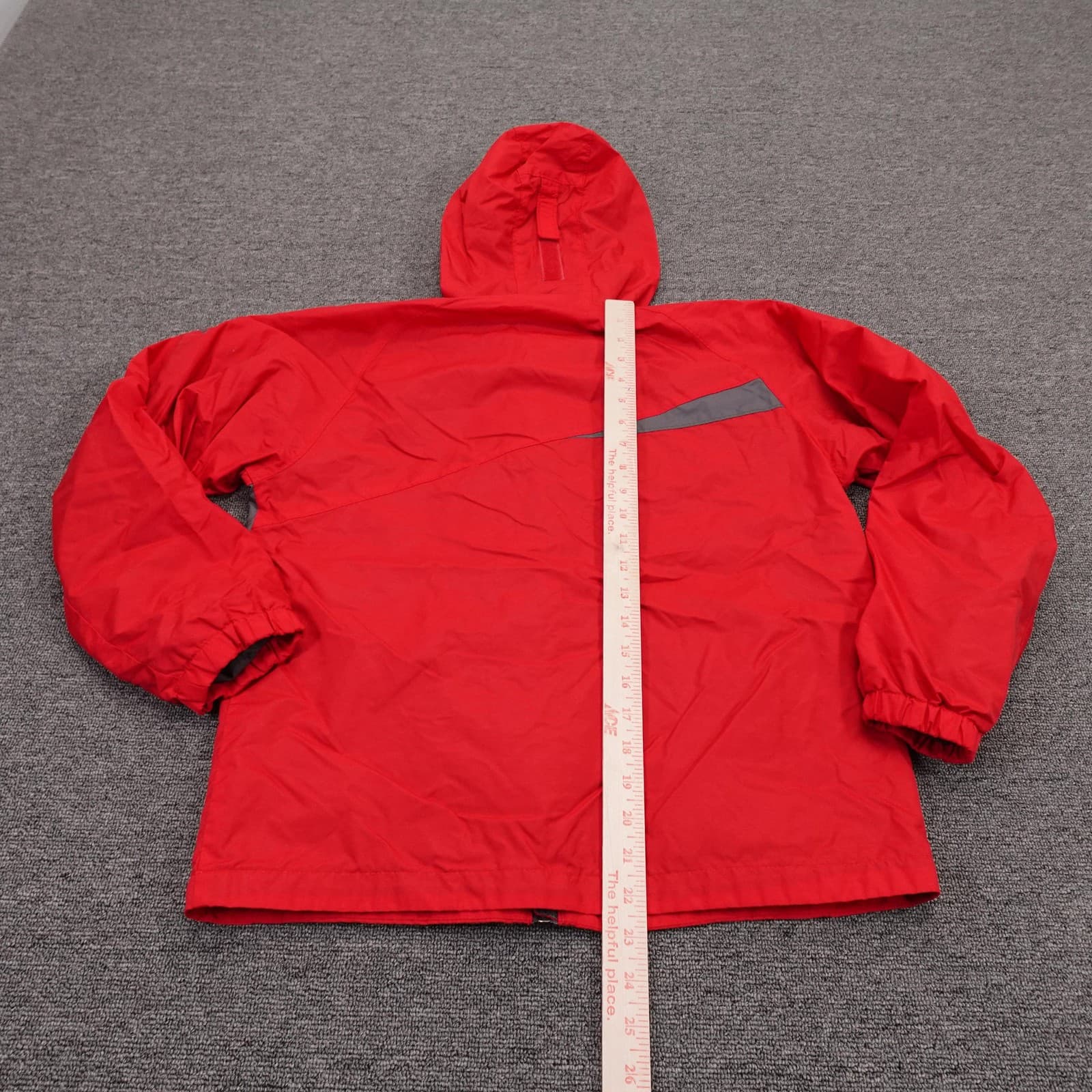 Columbia Jacket Boys 14-16 Red Hooded Lightweight Hiking Windbreaker Colorblock - Thumbnail 7