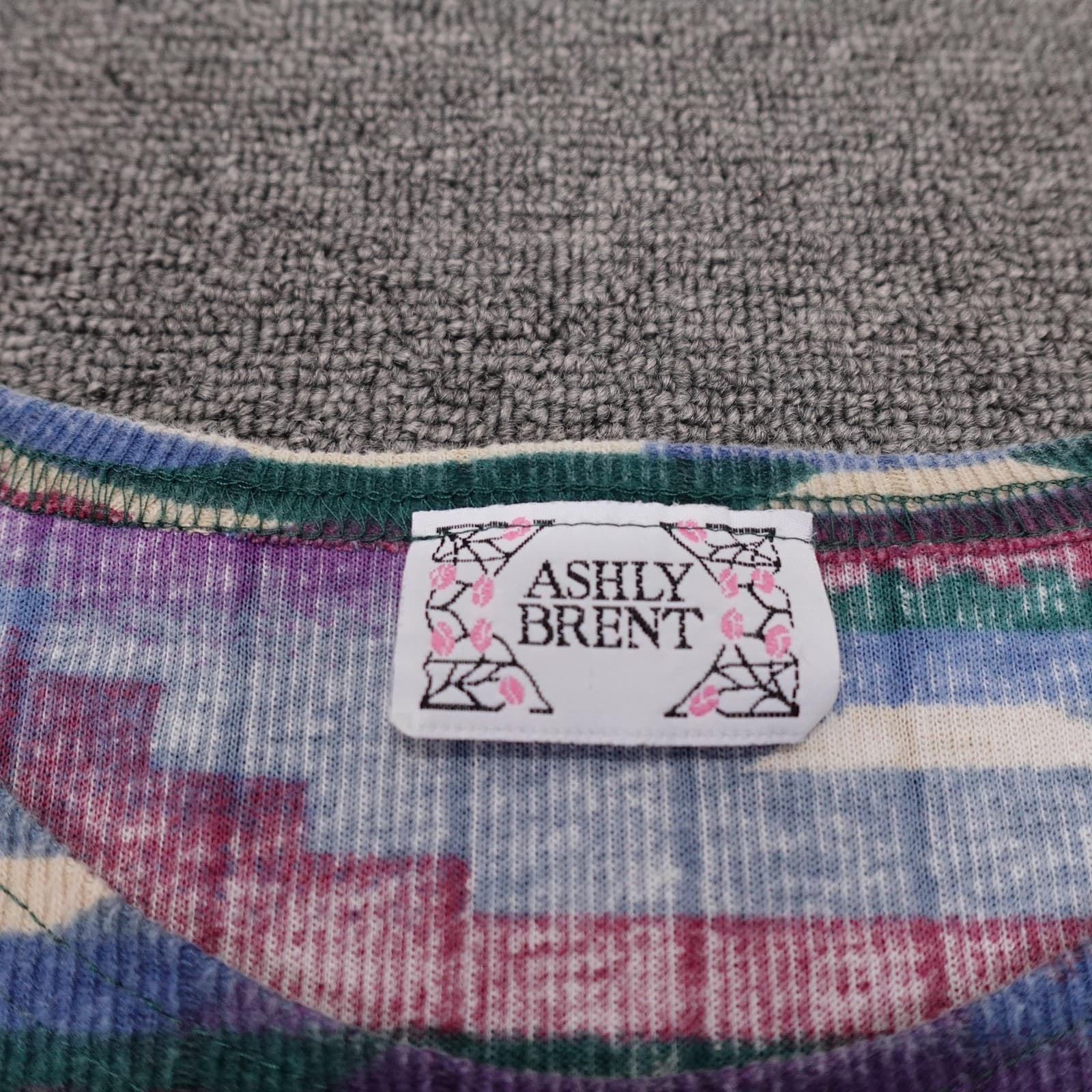 Vintage Ashly Brent Shirt Medium Multicolor Aztec Southwestern Tunic Top Boho - Thumbnail 3