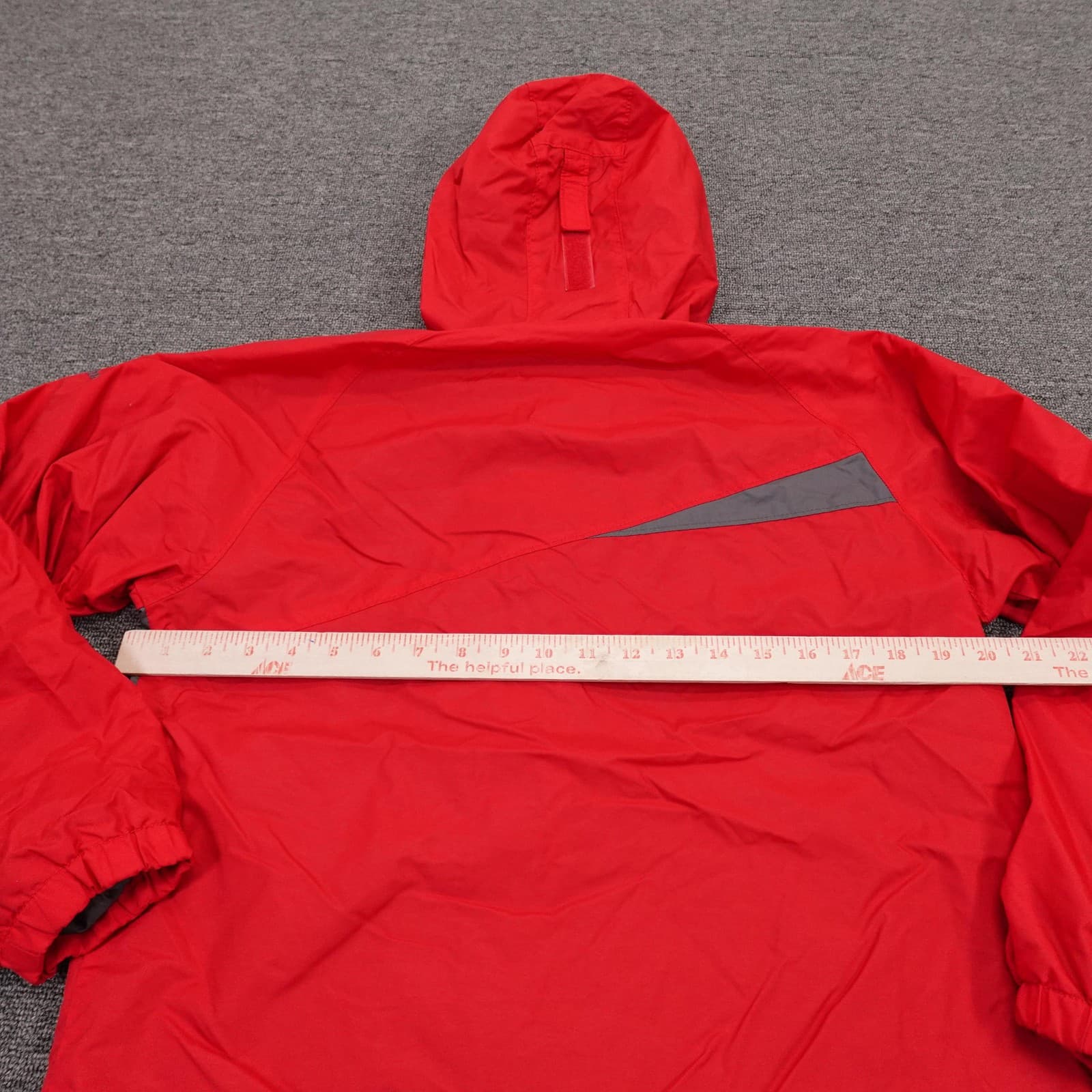 Columbia Jacket Boys 14-16 Red Hooded Lightweight Hiking Windbreaker Colorblock - Thumbnail 6