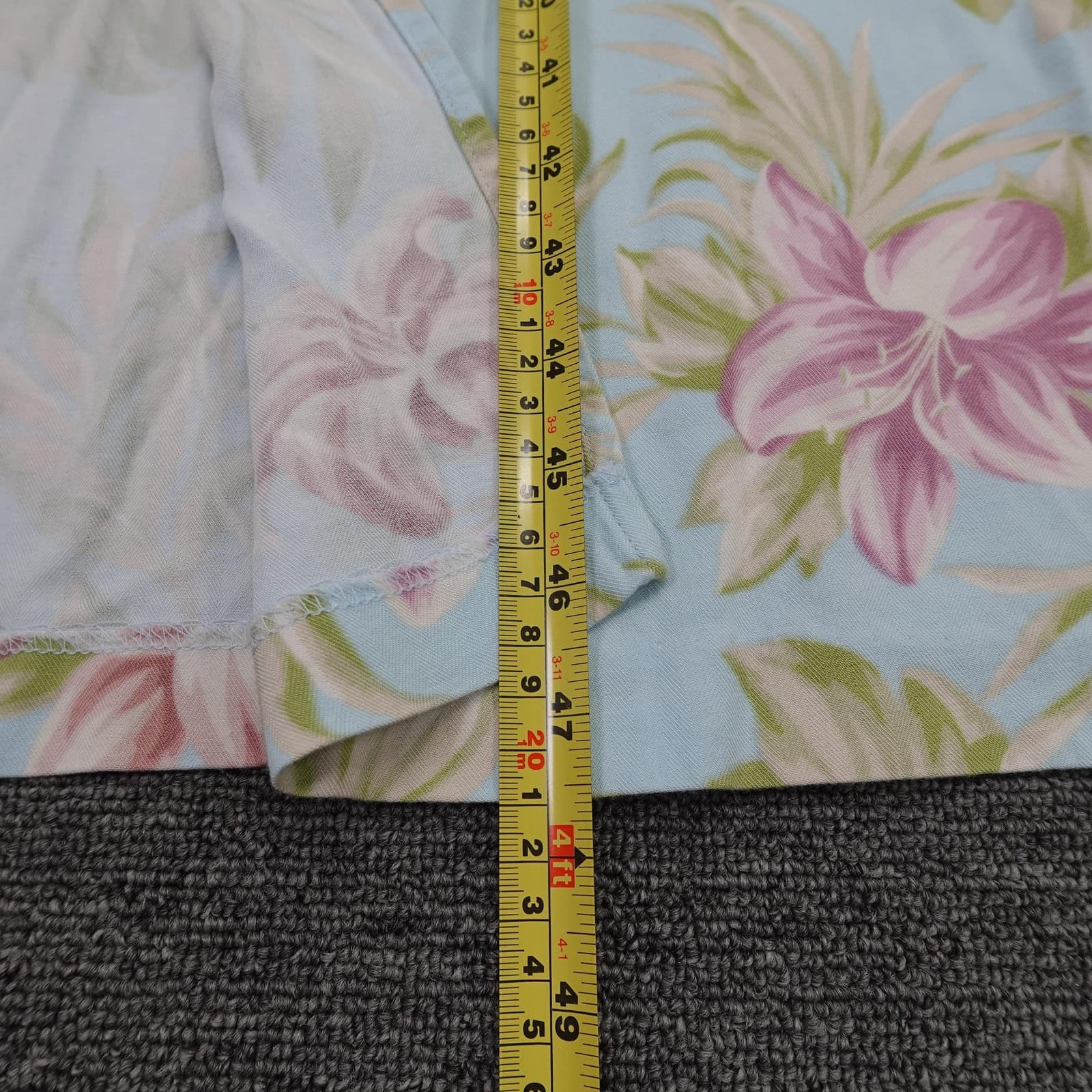 Tahiti Reef Club Dress Womens Medium Blue Tropical Floral Maxi Sundress - Thumbnail 7