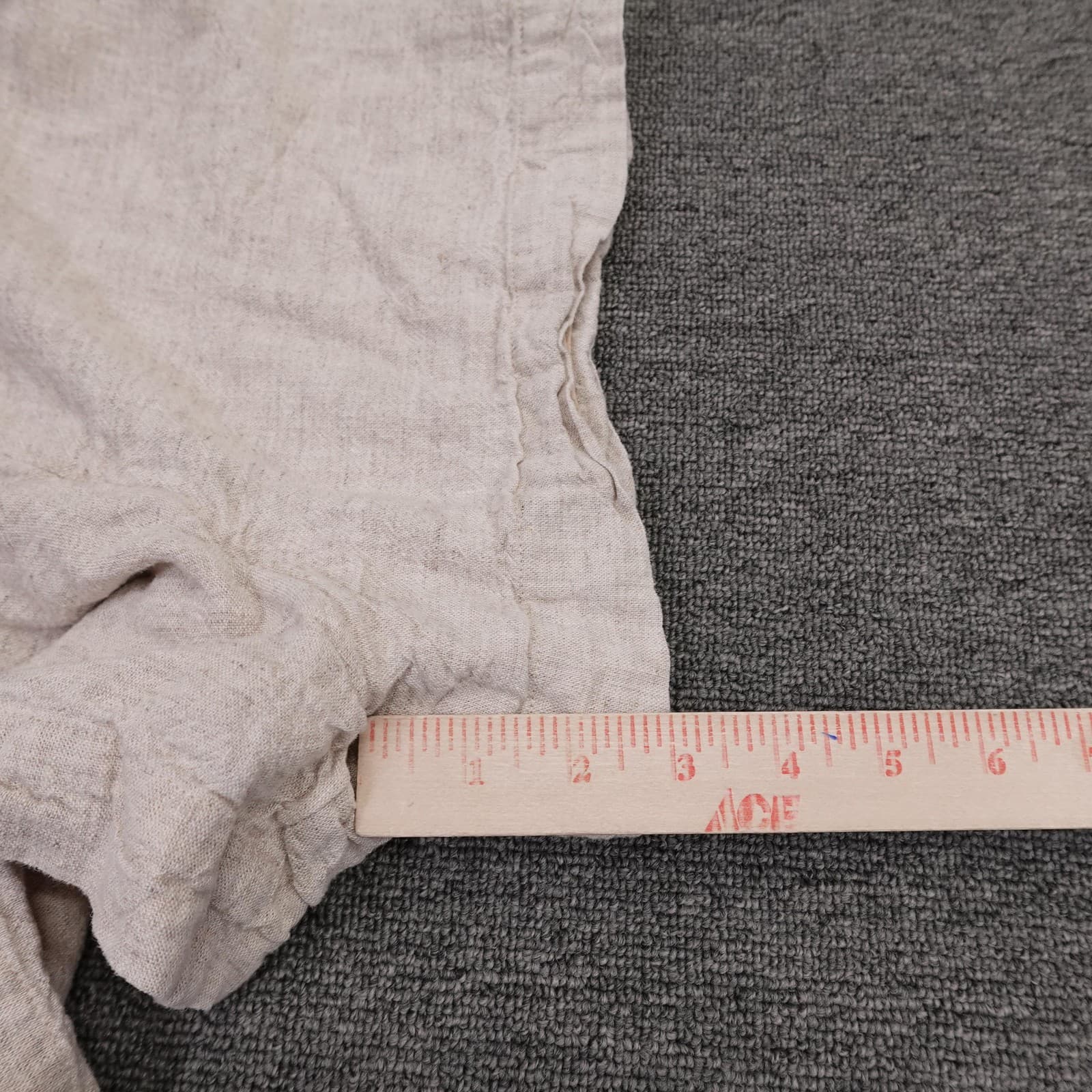 Abercrombie & Fitch Sweat Shorts Womens L Petite Beige Linen Lined Drawstring - Thumbnail 7
