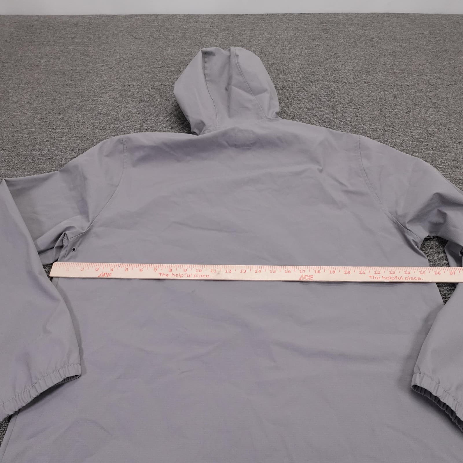 Voyager Jacket Mens XL Gray Hooded Waterproof Rain Windbreaker Full Zip - Thumbnail 5