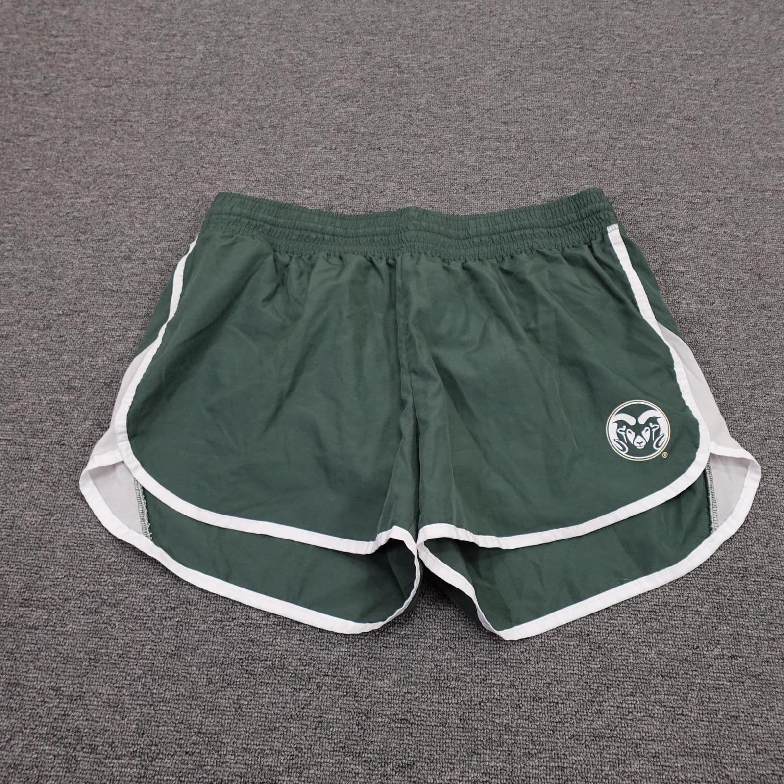 Colorado State Rams Shorts Womens XL Green NCAA Cross Country Rivalry Threads