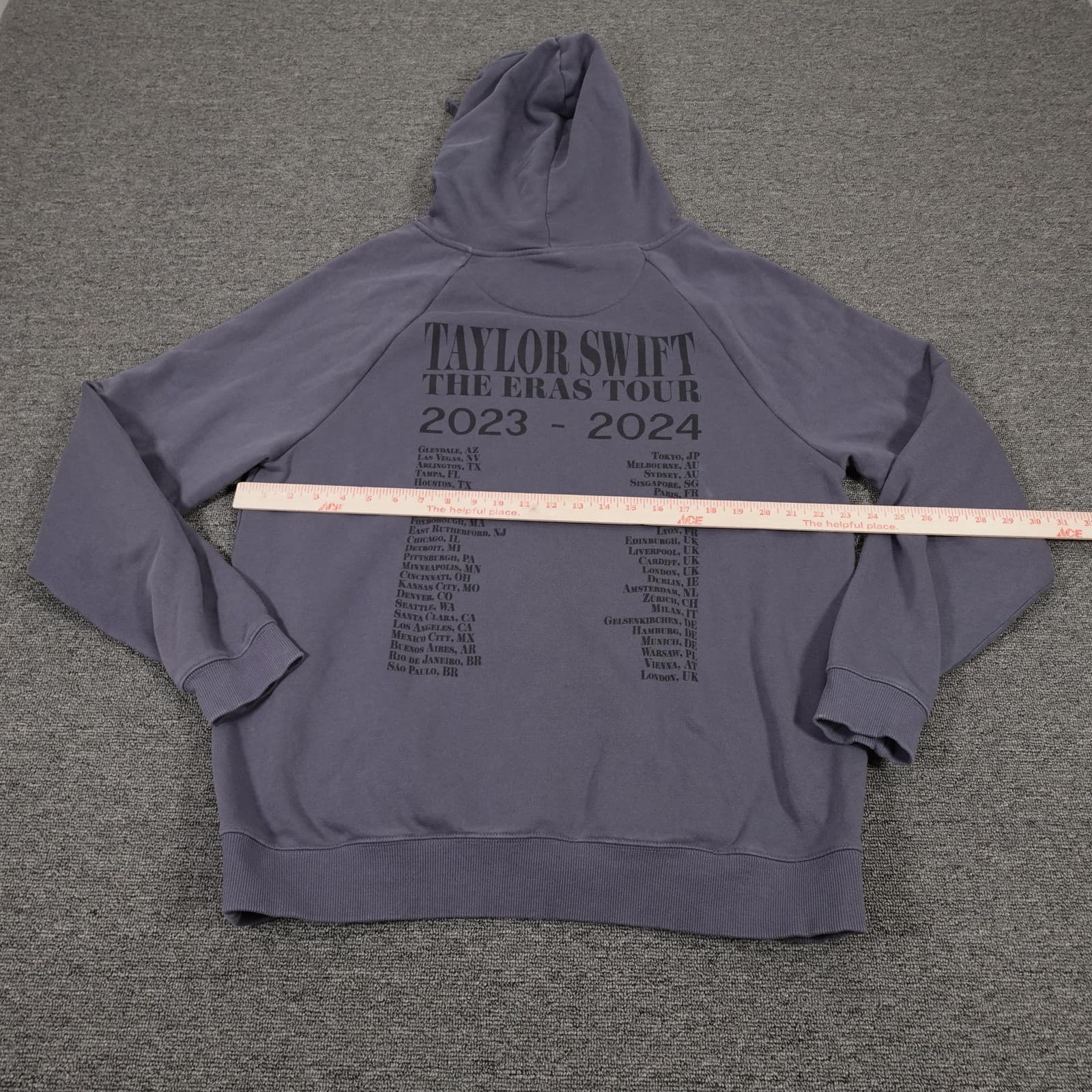 Taylor Swift Hoodie Mens Large Purple The Eras Tour Pullover Fleece Graphic - Thumbnail 5