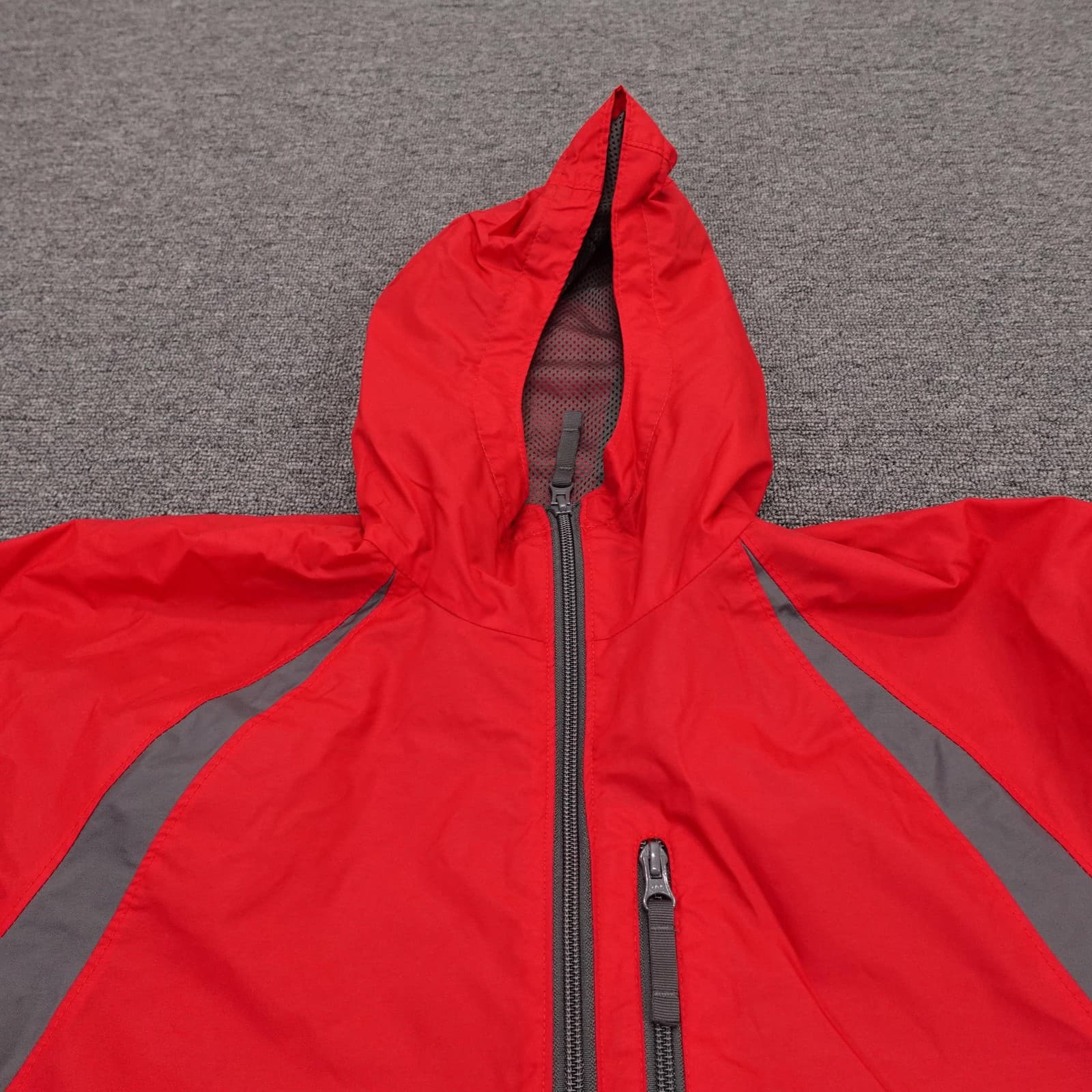 Columbia Jacket Boys 14-16 Red Hooded Lightweight Hiking Windbreaker Colorblock - Thumbnail 3