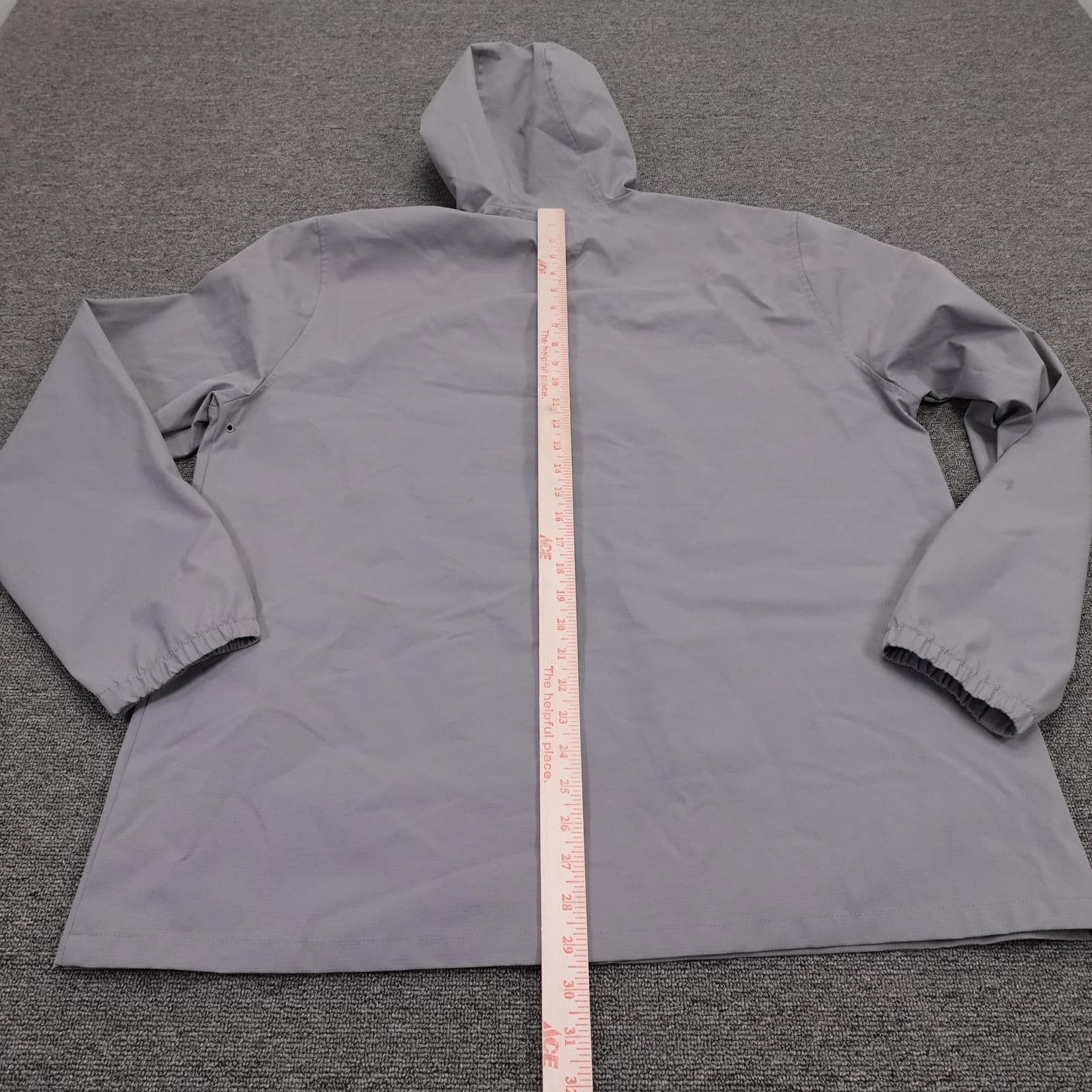 Voyager Jacket Mens XL Gray Hooded Waterproof Rain Windbreaker Full Zip - Thumbnail 6