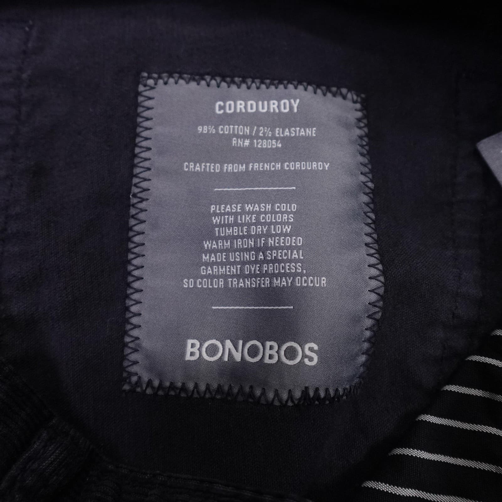 Bonobos Pants Mens 34x34 Blue Corduroy Chino Regular Fit 5 Pocket Stretch Casual - Thumbnail 6
