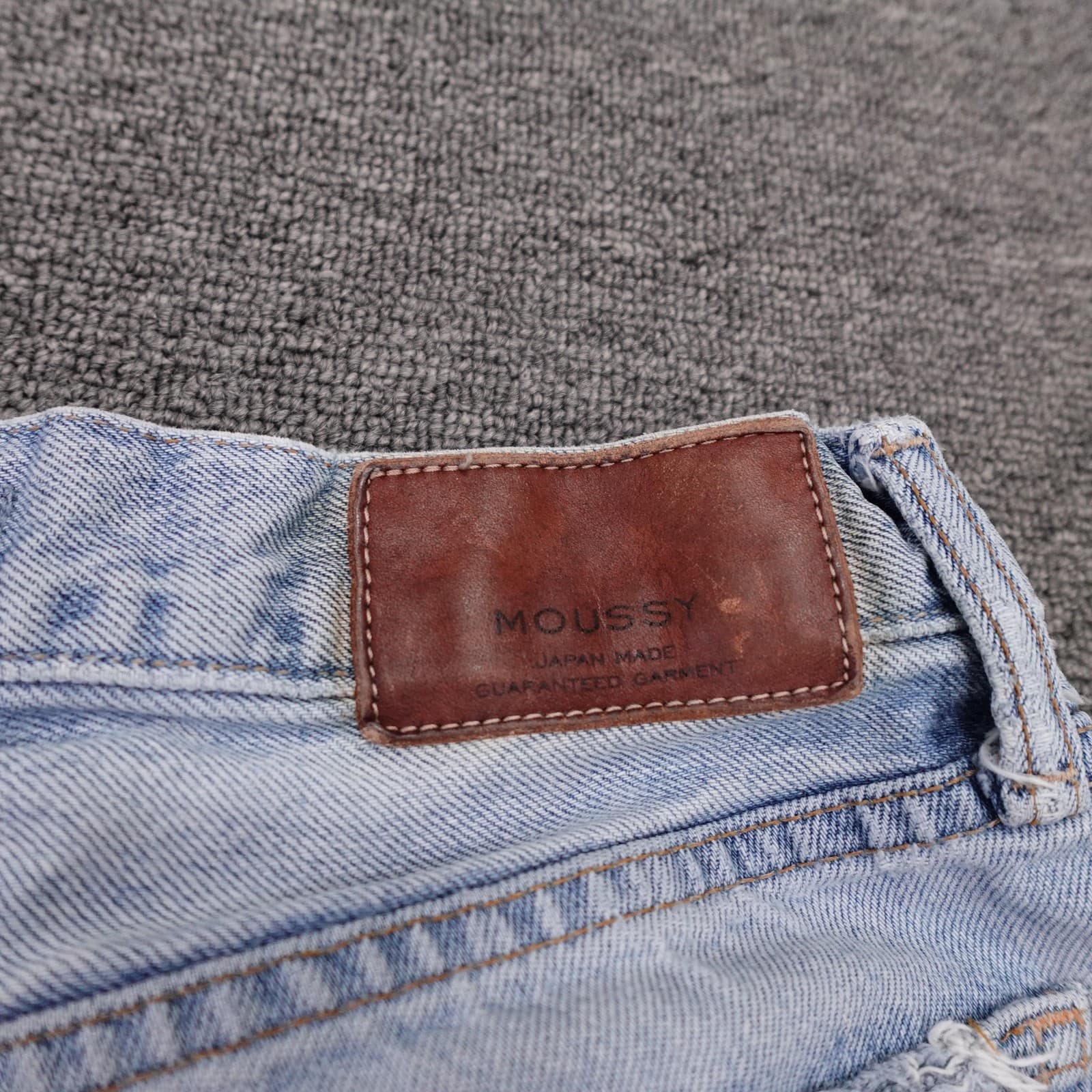 MOUSSY Shorts Womens 25 Blue Cutoff Denim Distressed Raw Hem Button Fly Casual - Thumbnail 5