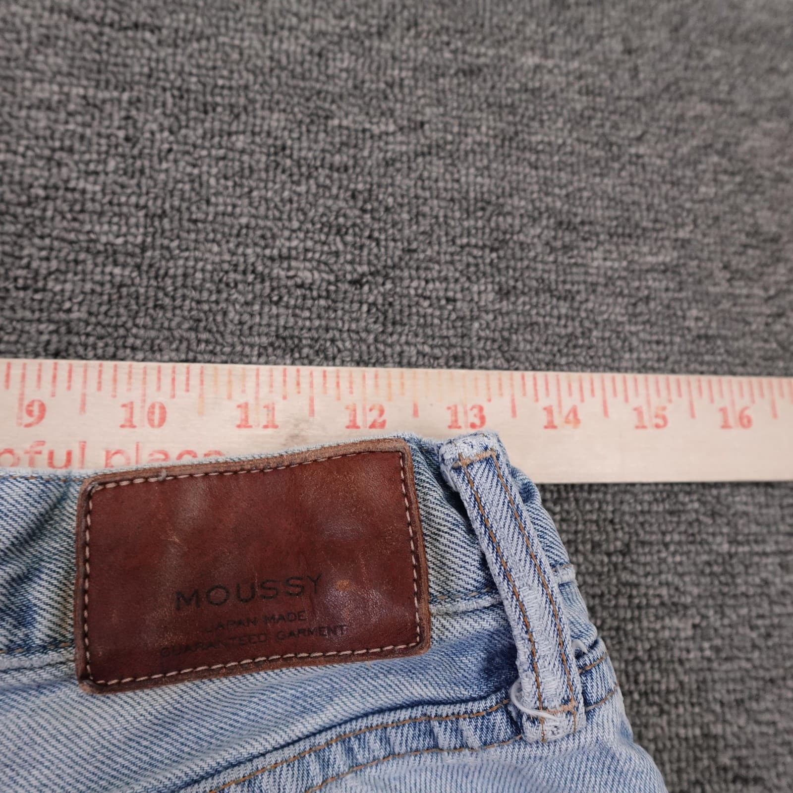 MOUSSY Shorts Womens 25 Blue Cutoff Denim Distressed Raw Hem Button Fly Casual - Thumbnail 6
