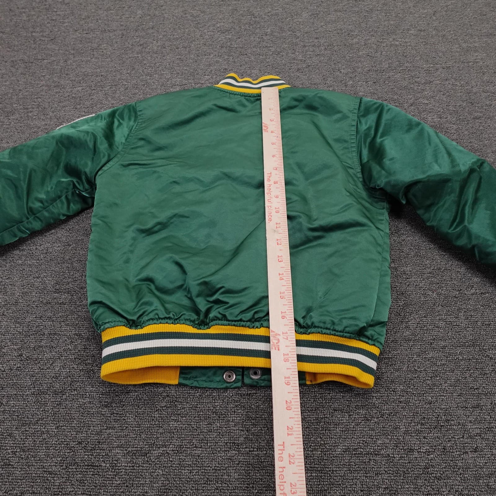 Vintage Green Bay Packers Jacket Kids Small Green NFL Football Starter Pro Line - Thumbnail 10