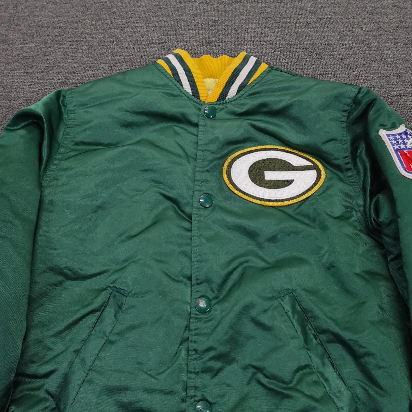 Vintage Green Bay Packers Jacket Kids Small Green NFL Football Starter Pro Line - Thumbnail 2
