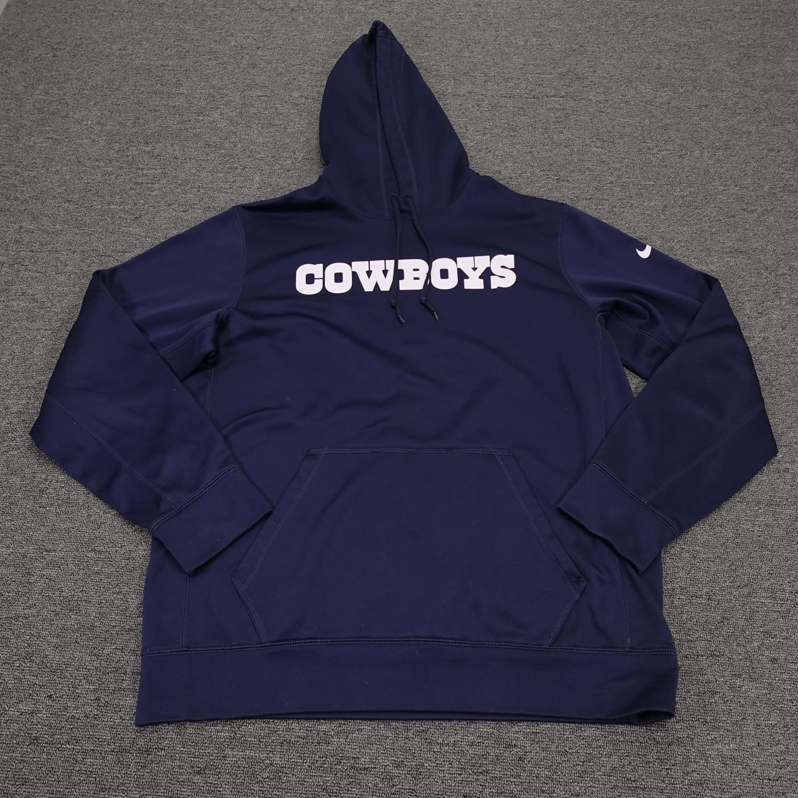 Dallas Cowboys Sweatshirt Mens Large Blue NFL Football Nike Therma-FIT Hoodie