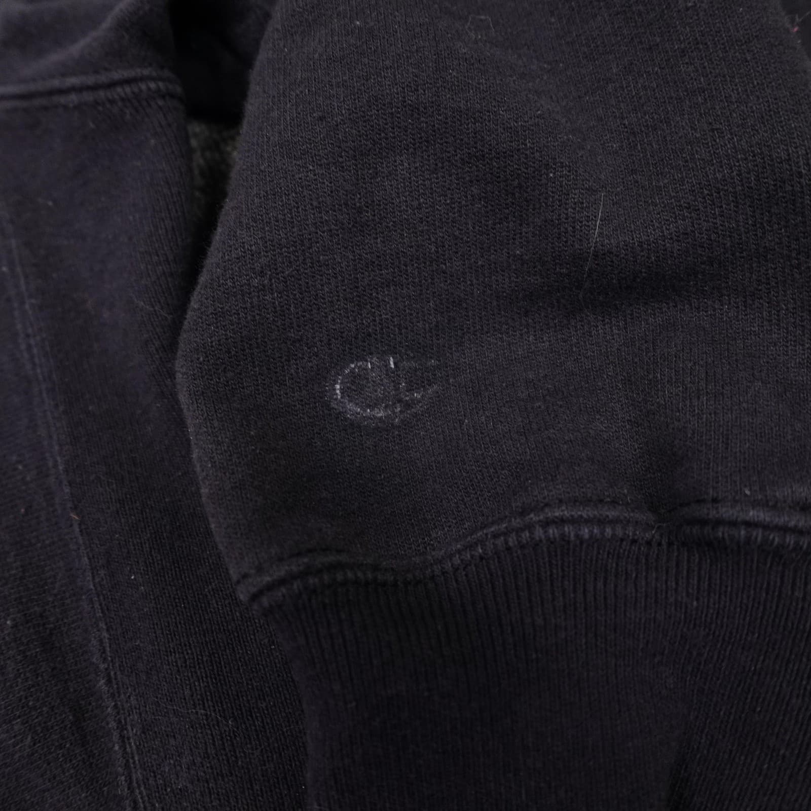 Vintage Champion Sweatshirt Mens Small Black MIT Reverse Weave Graphic Fleece - Thumbnail 4