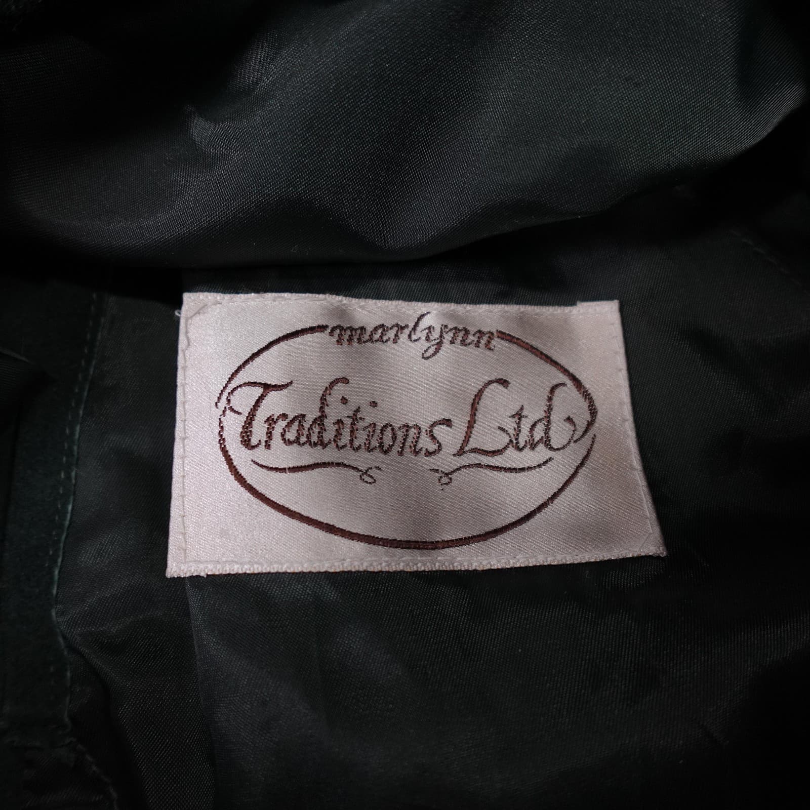 Vintage Marlynn Traditions Ltd Jacket Mens 42 Green Suede Bomber Full Zip Lined - Thumbnail 9