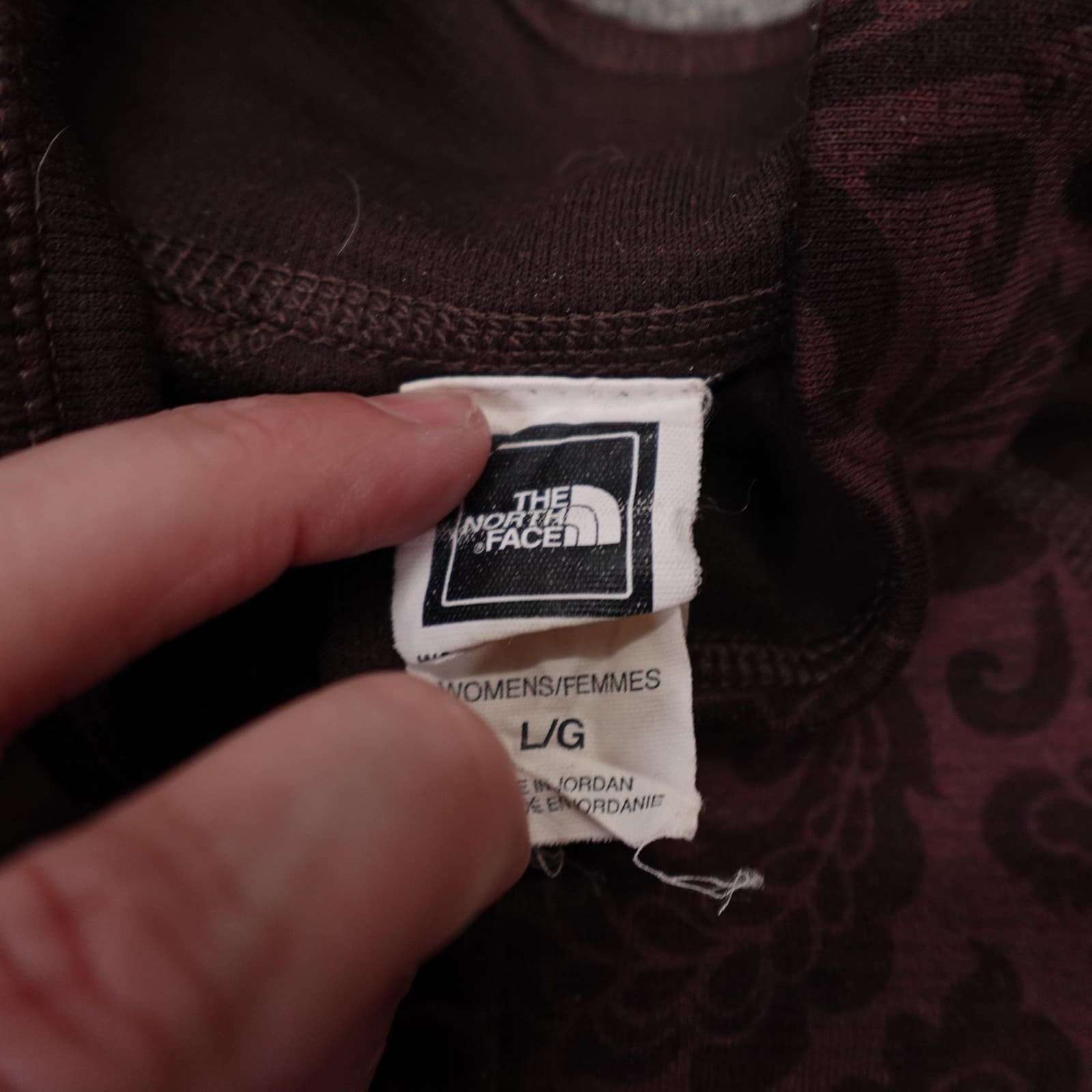 Vintage The North Face Pullover Womens Large Brown Paisley Thermal Henley Y2K - Thumbnail 4