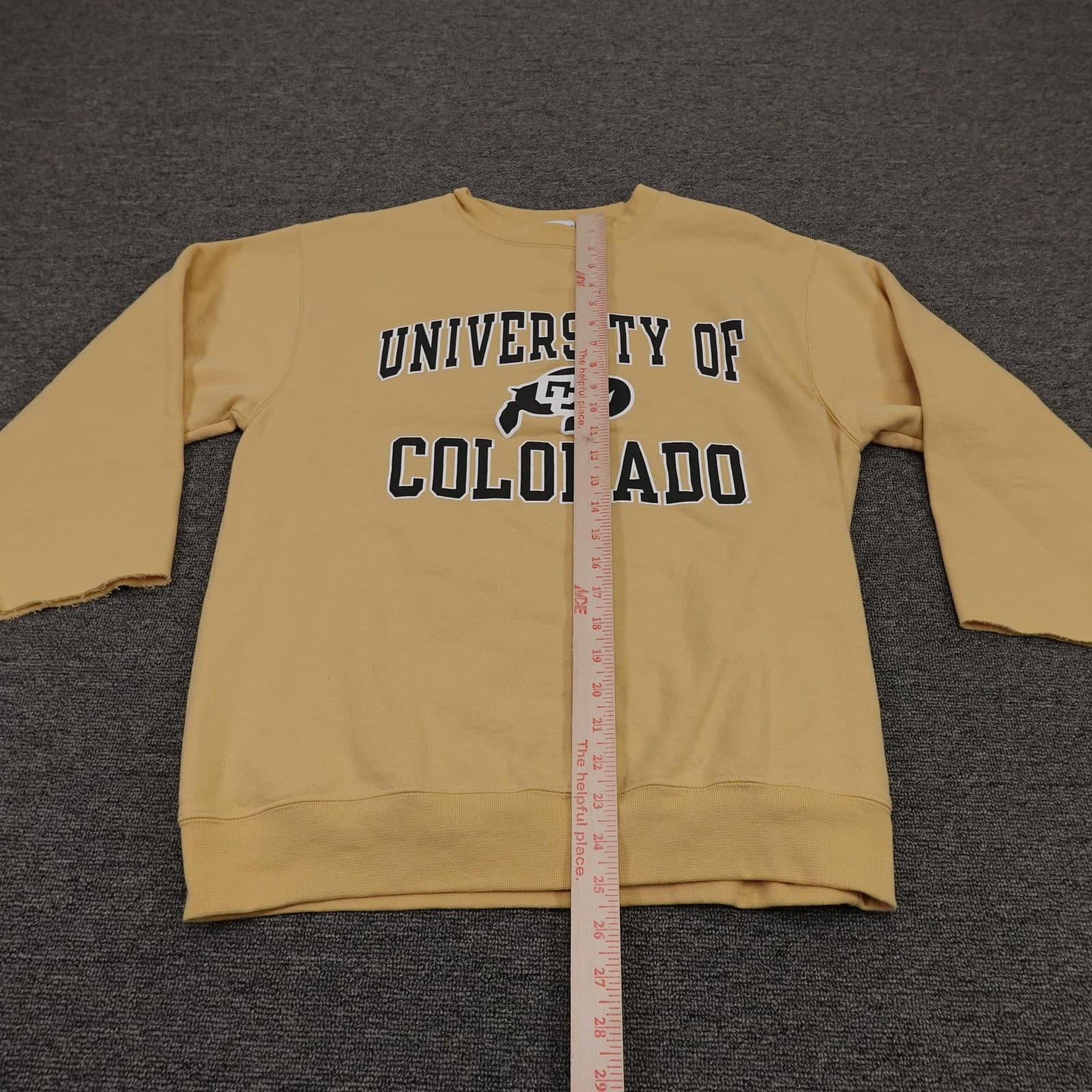 Colorado Buffaloes Sweatshirt Mens Medium Gold NCAA Basketball Champion Cutoff - Thumbnail 7