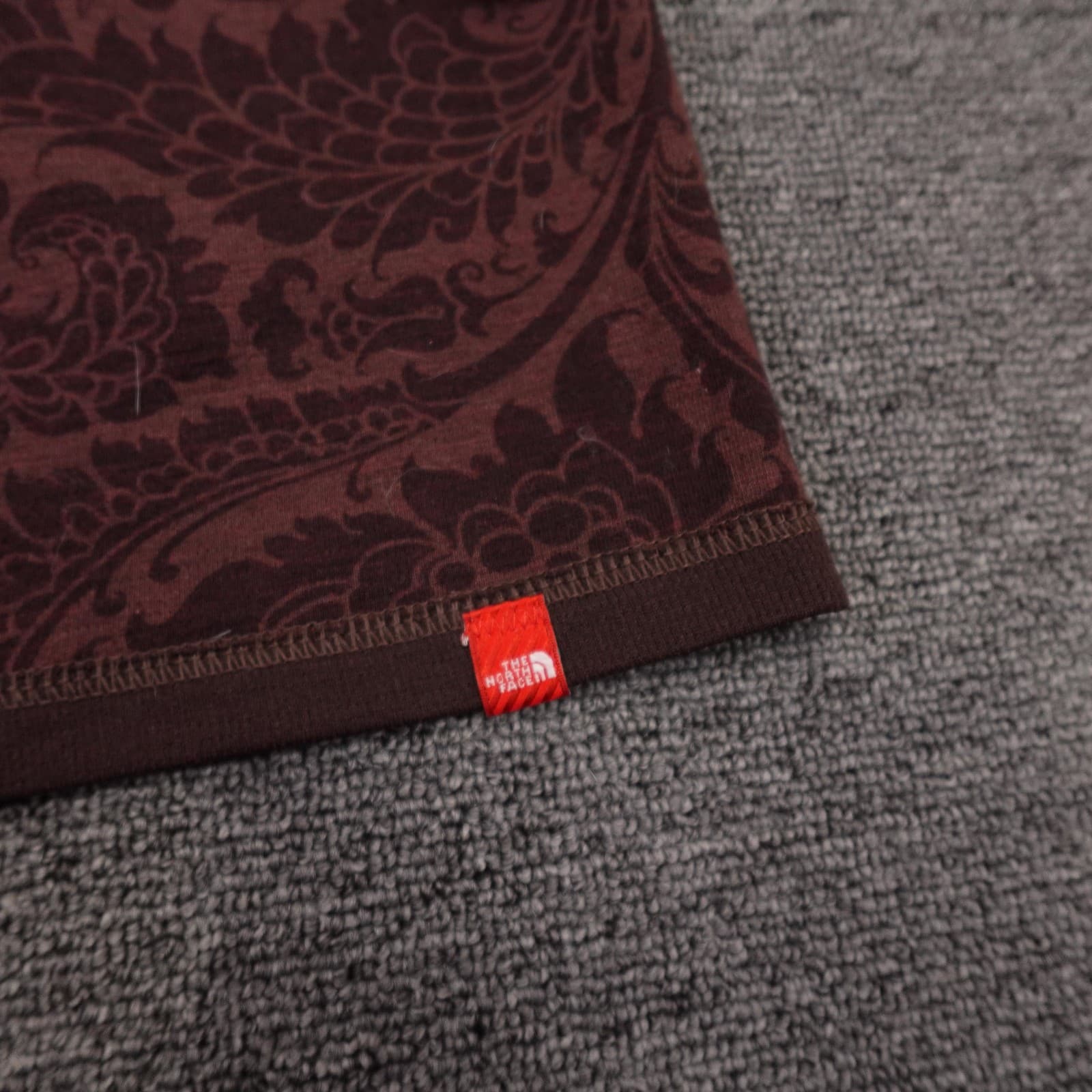 Vintage The North Face Pullover Womens Large Brown Paisley Thermal Henley Y2K - Thumbnail 2