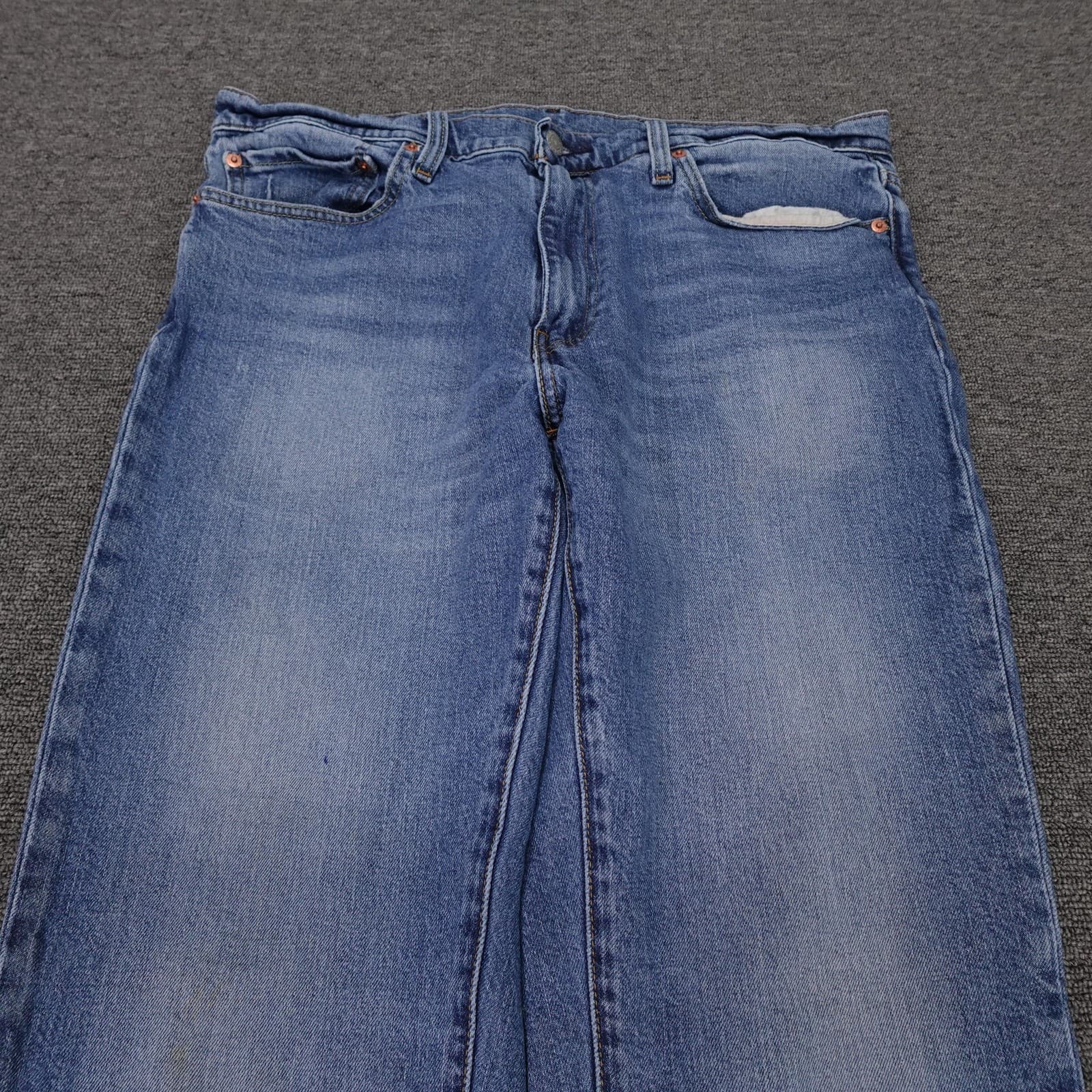 Levi's 511 Jeans Mens 36x34 Blue Medium Wash Slim Straight Denim Casual Pants - Thumbnail 2